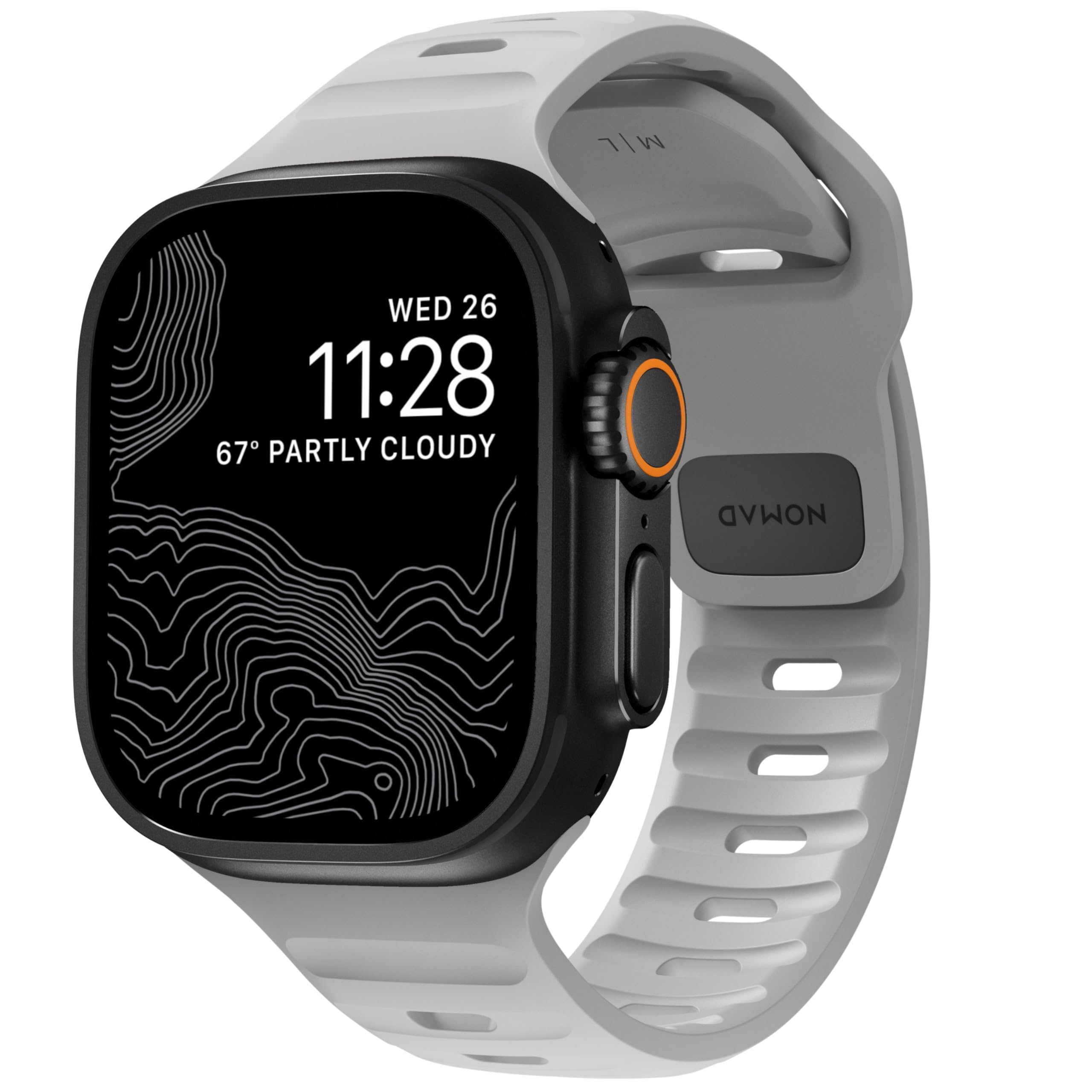 Nomad Sport Band - 45mm | Lunar Gray Apple watch ultra 2 band, Designed to give your Apple Watch a modern and athletic look for 