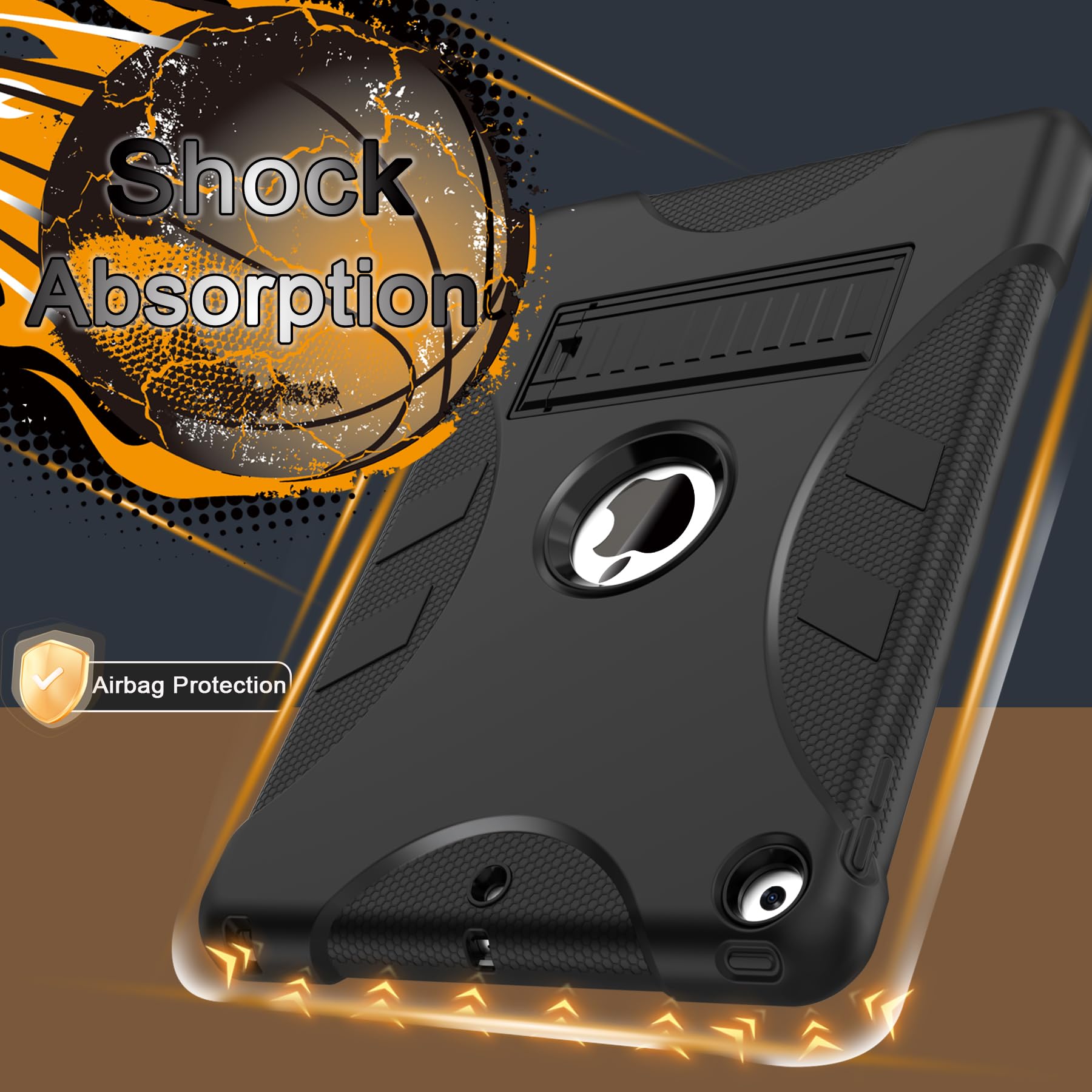 Rantice Case For Ipad 9Th/8Th/7Th Generation 2021/2020/2019   Heavy Duty Shockproof Rugged Protective Case Ipad 10.2'' Cover Wit