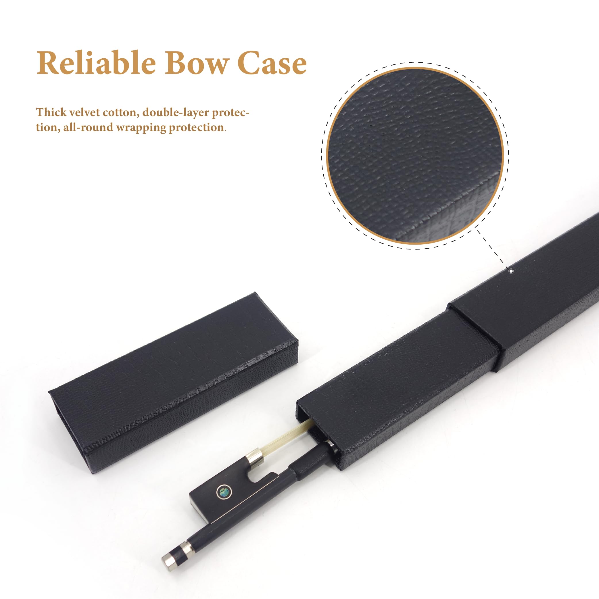 Jinqu Carbon Fiber Violin Bow,Anti-Deformation,Durable And Well Balanced, Made With Bouncy Mongolian Horse Hair,For Professional