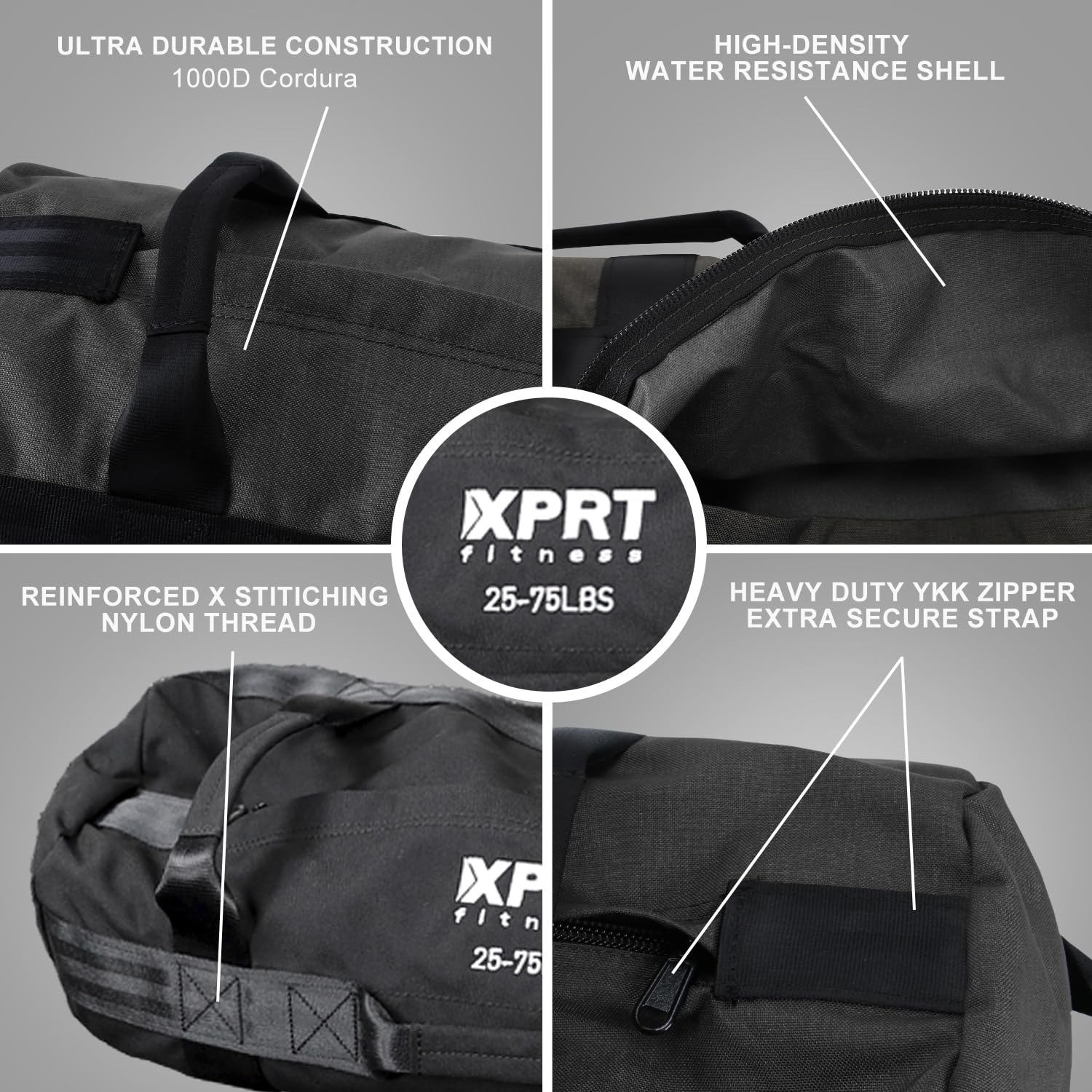 Xprt Fitness Workout Sandbag For Heavy Duty Workout Cross Training 7 Multi Positional Handles   Color Army Green/Black/Camo (Cam