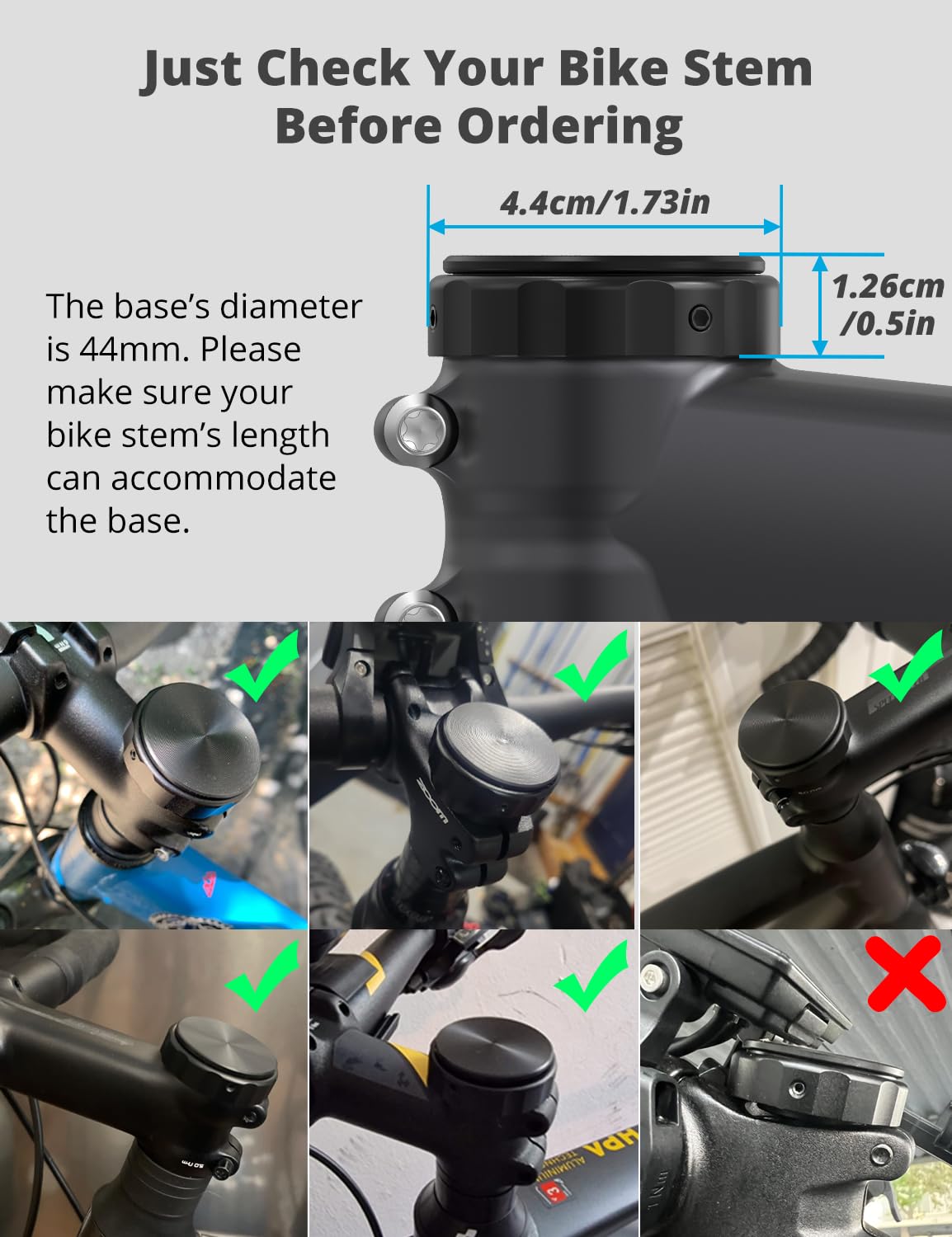 Supmega Airtag Bike Mount, Hidden Bicycle Stem Cap Mount For Airtag, Anti Theft Bike Gps Tracker Accessory Waterproof Airtag Hol