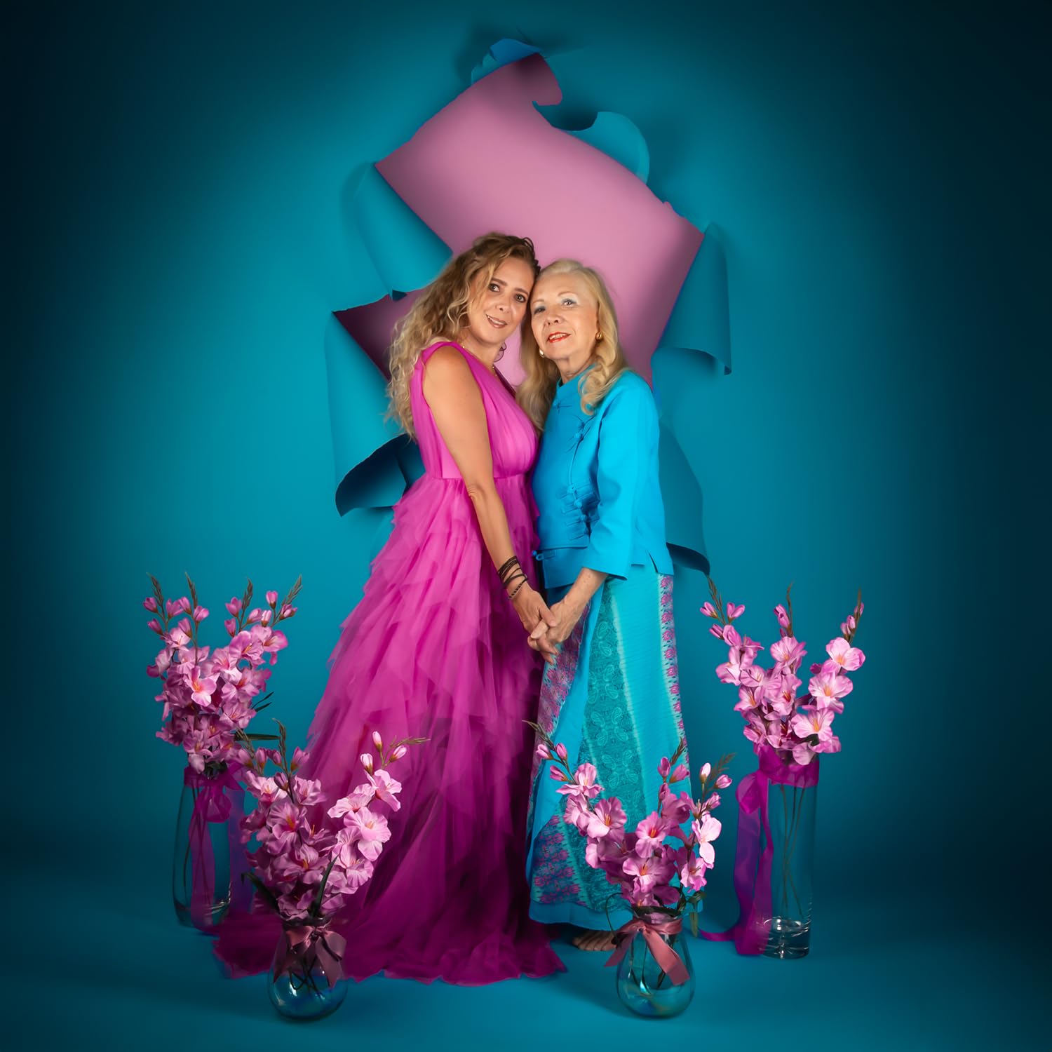 Kate Seamless Paper Backdrop For Photography Solid Blue Backdrop Paper (53''X32.8' Lite Blue)