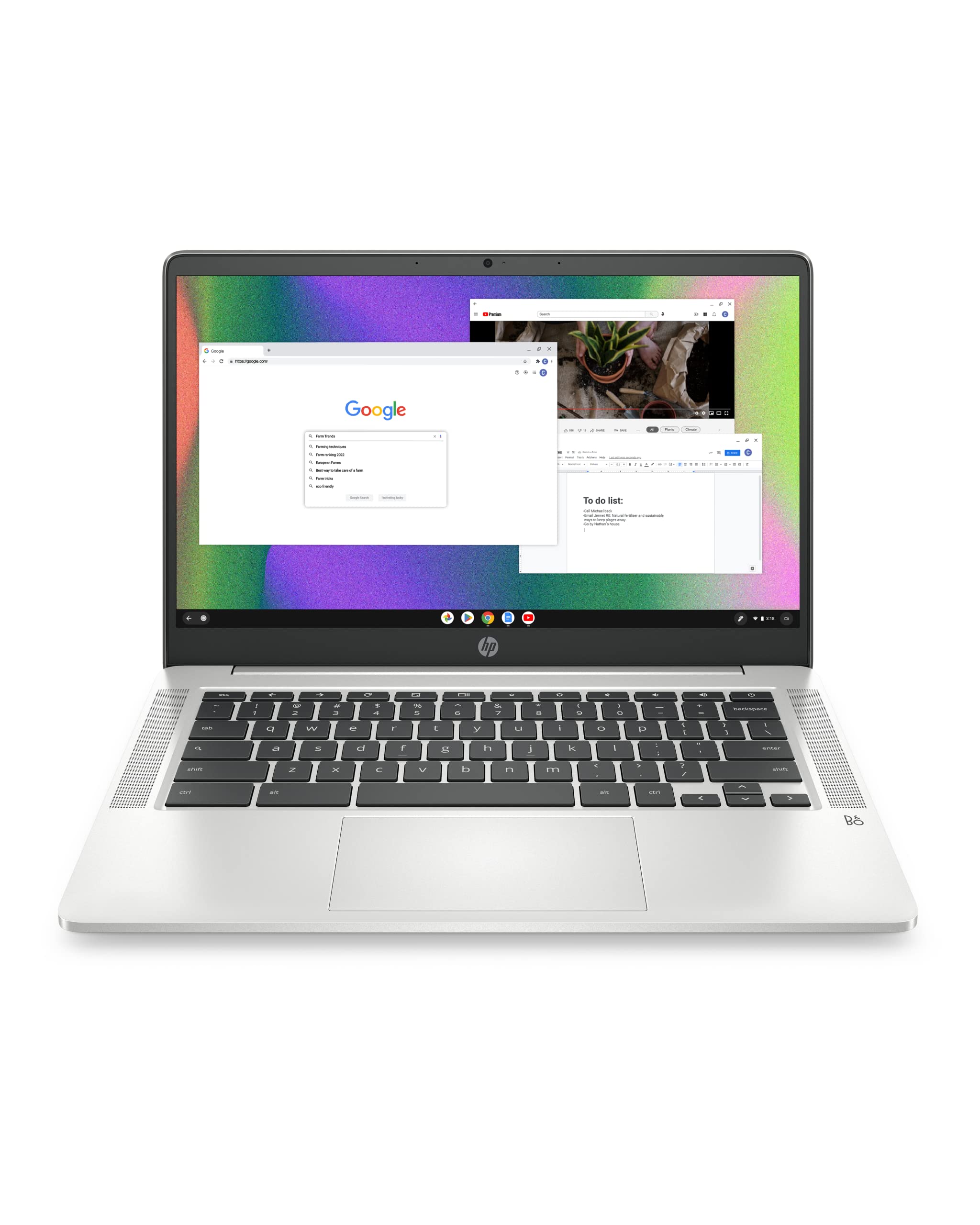 Hp Chromebook 14 Laptop, Intel Celeron N4120, 4 Gb Ram, 64 Gb Emmc, 14'' Hd Display, Chrome Os, Thin Design, 4K Graphics, Long B