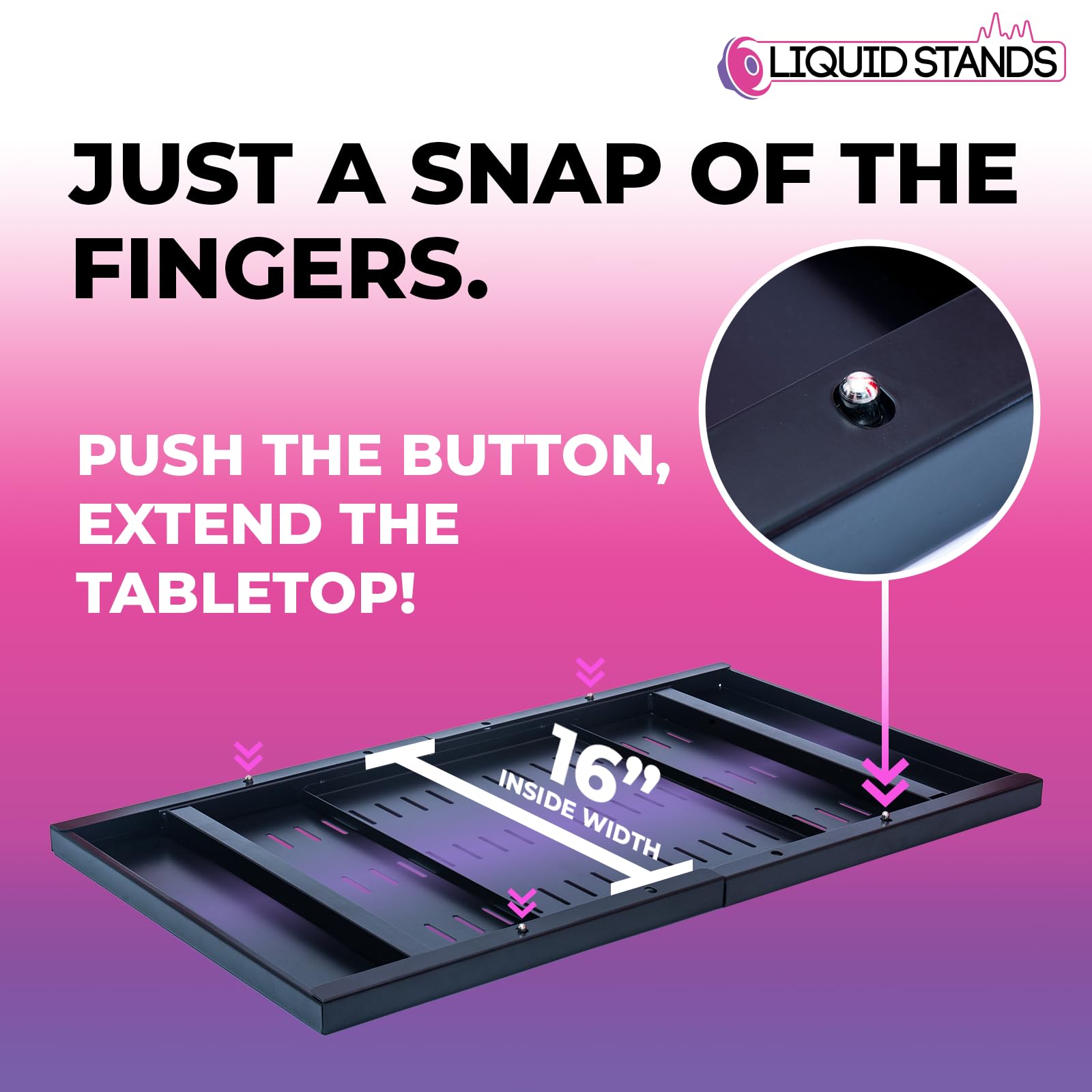 Liquid Stands Utility Table Top Only For X Style Keyboard Stands And Z Style Piano Stands - Portable Dj Table Stand, Dj Mixer St