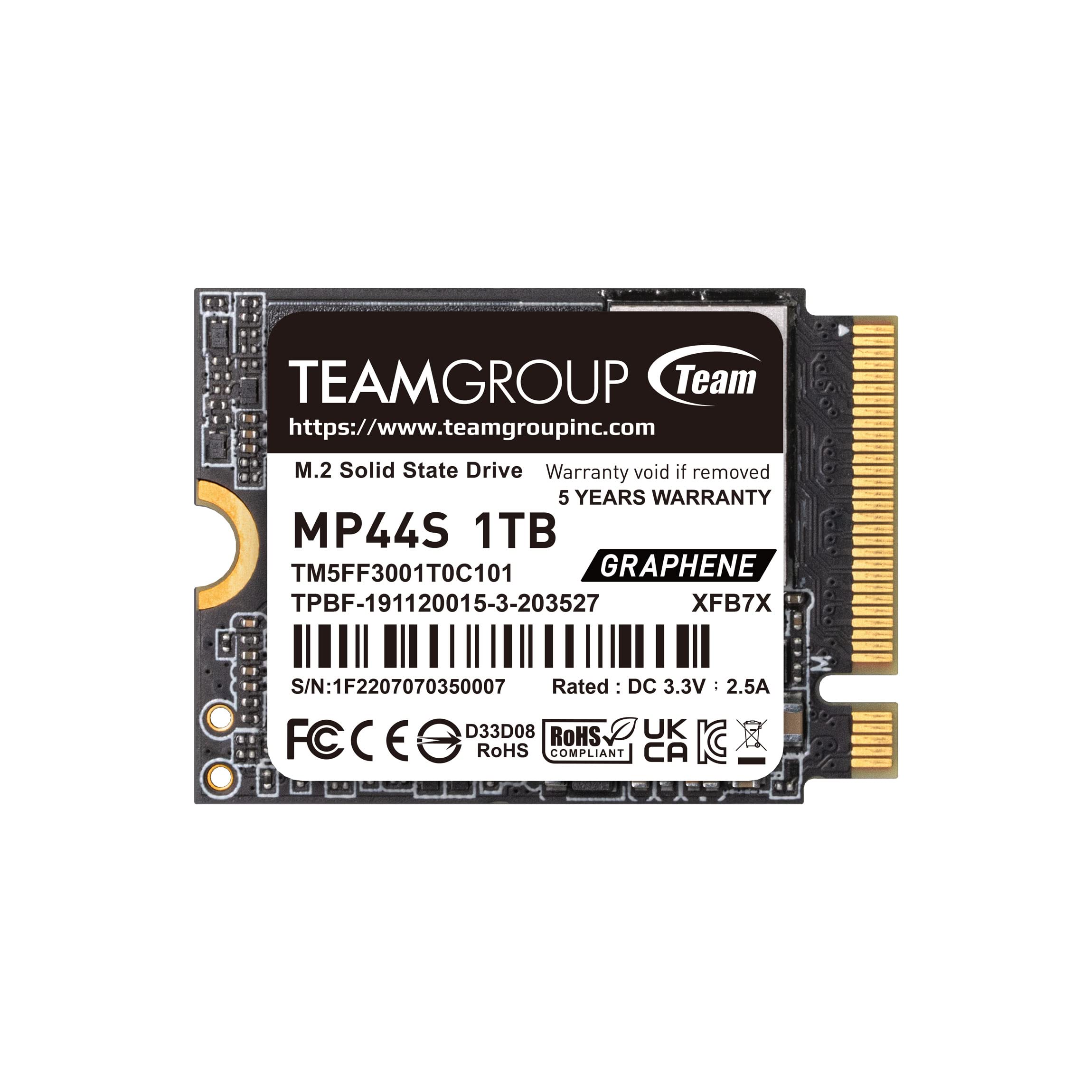 Teamgroup Mp44S Ssd 1Tb Slc Cache Gen 4X4 M.2 2230 Pcie 4.0 Nvme Steam Deck Asus Rog Ally Mini Pcs R/W Speed Up To 5000/3500 Mb/S Tm5Ff3001T0C101