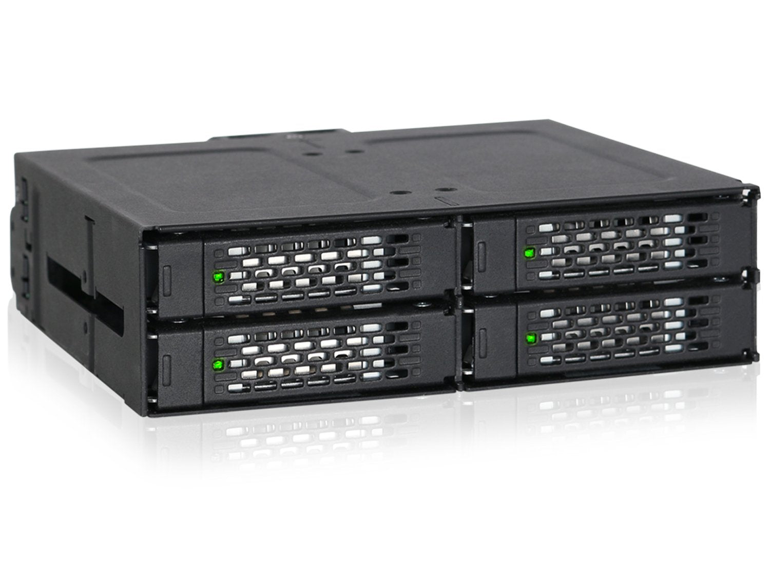 ICY DOCK 4 Bay 2.5 SAS/SATA HDD/SSD Metal Mobile Rack Enclosure for 5.25' Bay (with Fan Control) | ToughArmor MB607SP B