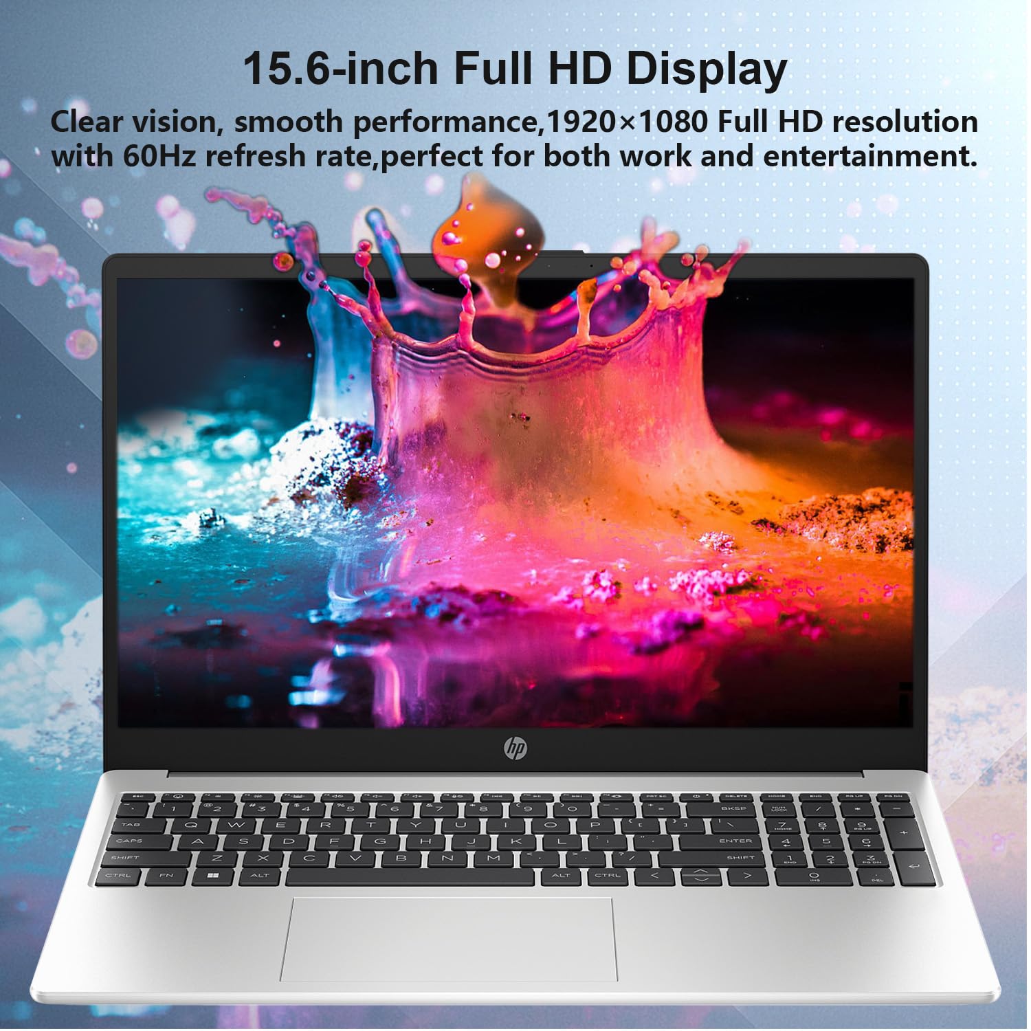 Hp Essential 255 G10 Entry Business Laptop, 15.6'' Fhd Anti-Glare Display, Amd Ryzen 5 7530U, Radeon Graphics, 16Gb Ram, 2Tb Ssd