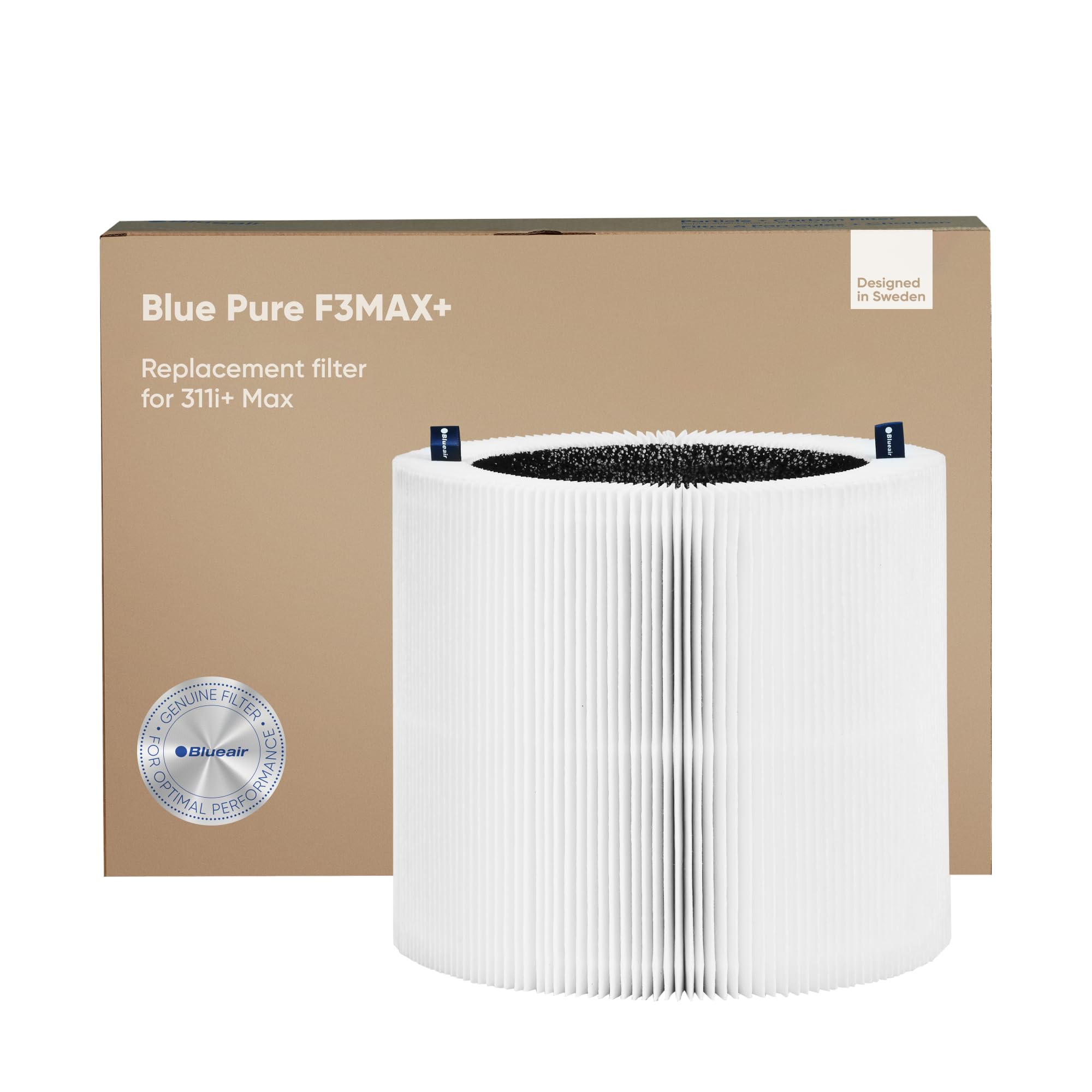 Blueair Blue Pure 311I+ Max Genuine Replacement Filter, Blue Pure F3Max+, Fits Blue Pure 311I+ Max Air Purifier