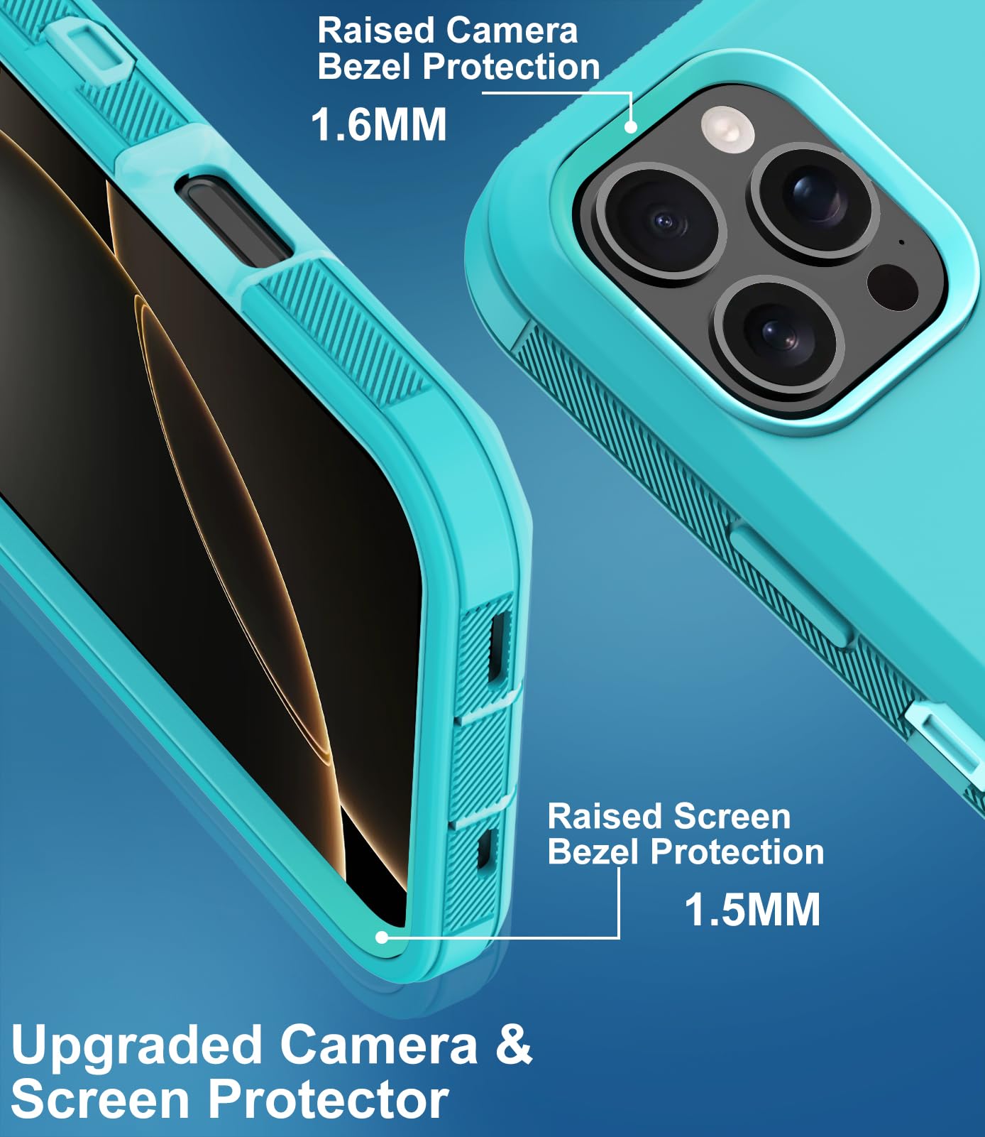 Aimoll-88 For Iphone 16 Pro Case, With 2 Screen Protector Heavy Duty Drop Protection, Full Body 3 Layer Rugged Shockproof Dust-P