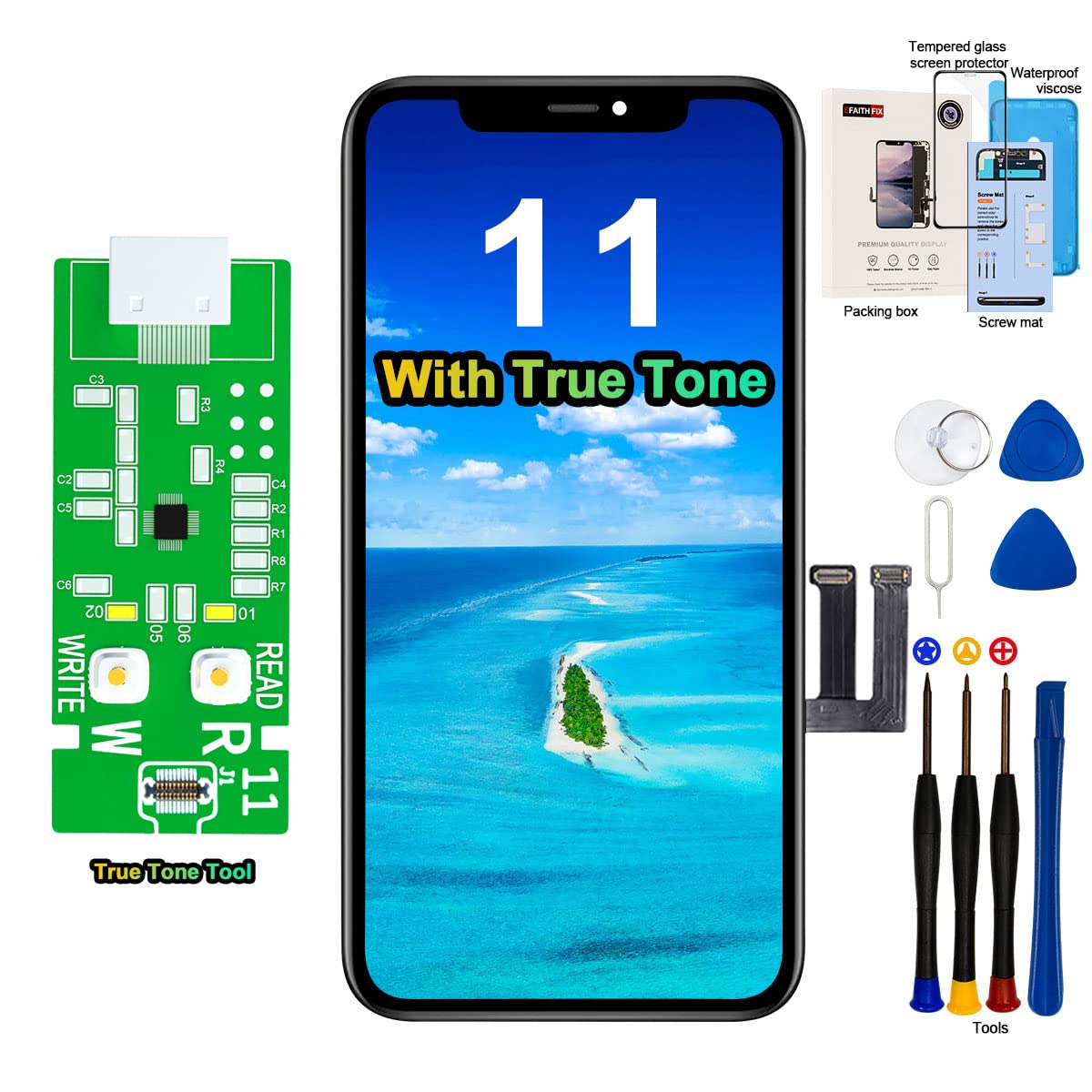 Efaithfix For Iphone 11 Lcd Screen Replacement 6.1 Inch Frame Assembly Lcd Display And 3D Touch Screen Digitizer For A2111, A222