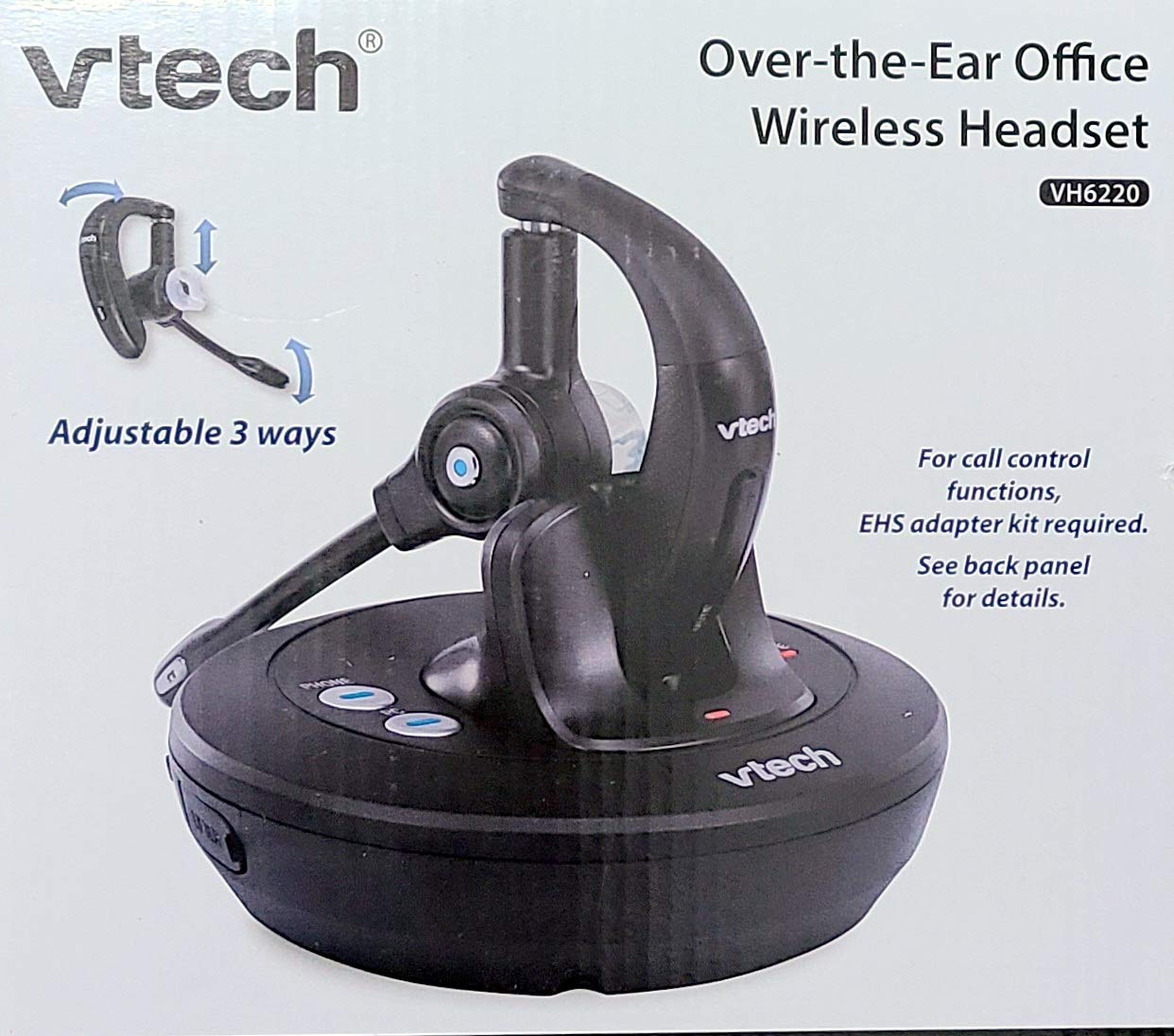 Vtech Vh6220 Vtech Vh6220 Softphone Compatible Over-The-Ear Dect Office Wireless Headset For Business Desk Phones Landline Telep