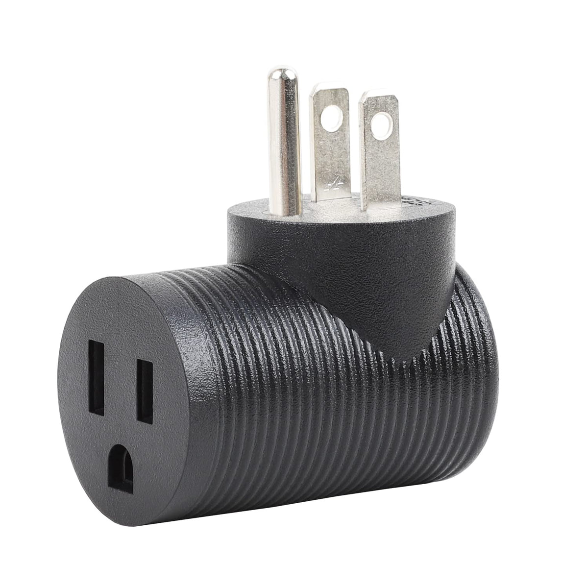 Nema 5 15R To 5 15P Right Angle Power Adaptor, Right Angled Usa 3 Prong Male Female Adapter,90 Degree Angled Usa Male Female Pow