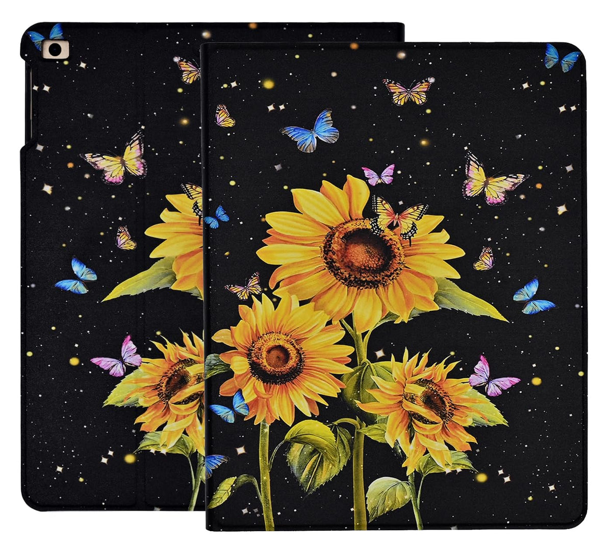 Yoyoyx Case For Ipad 10.2 Inch 2021/2020 Ipad 9Th/8Th Generation & 2019 Ipad 7Th, Pu Leather Slim Folding Stand Shell Tpu Back C