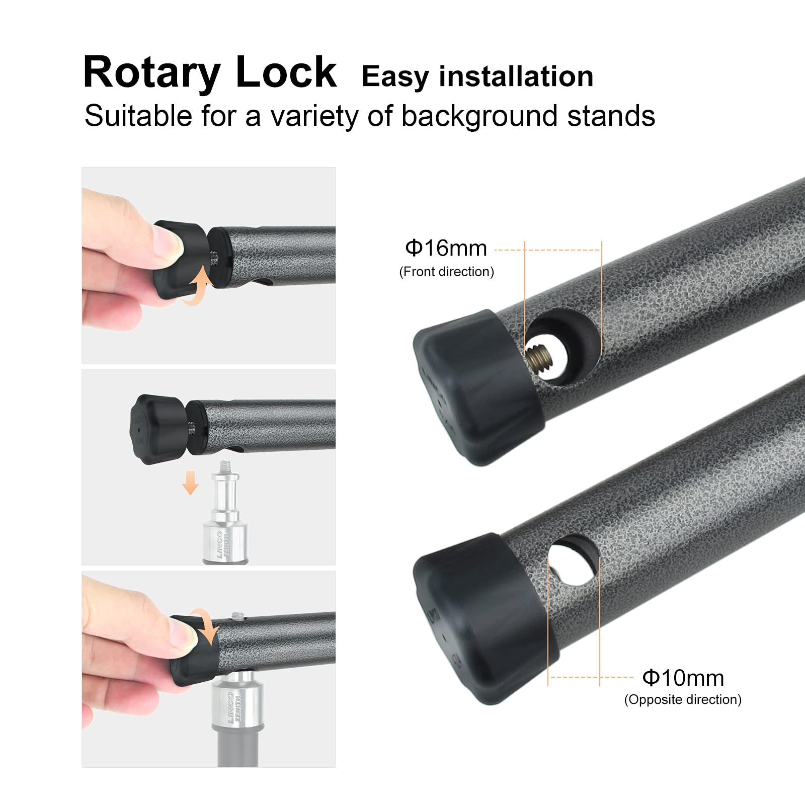 Linco Lincostore Studio Crossbar For Backdrop Stands, 10 Feet, Telescopic Am236