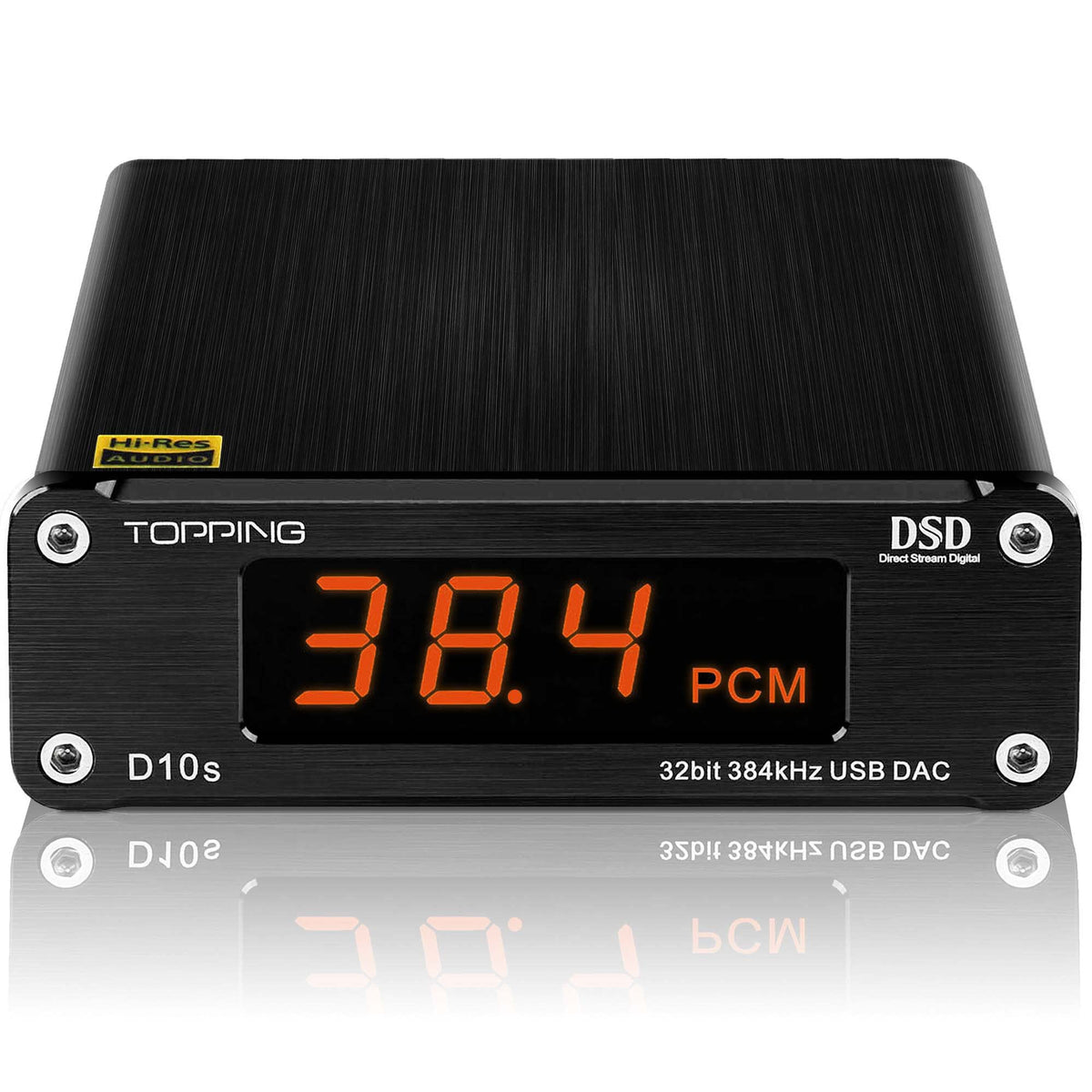Topping D10S Mini Usb Dac Css Xmos Xu208 Es9038Q2M Opa2134 Audio Amplifier Decoder Black