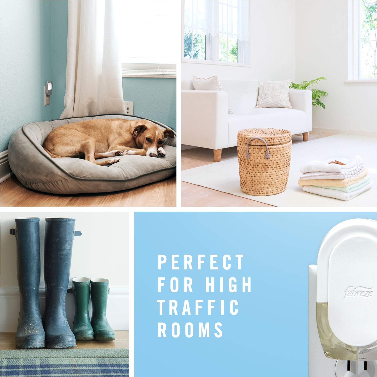 Febreze Odor Eliminating Fade Defy Plug Air Freshener Refill, Bora Bora, (2) .87 Fl. Oz. Oil Refills