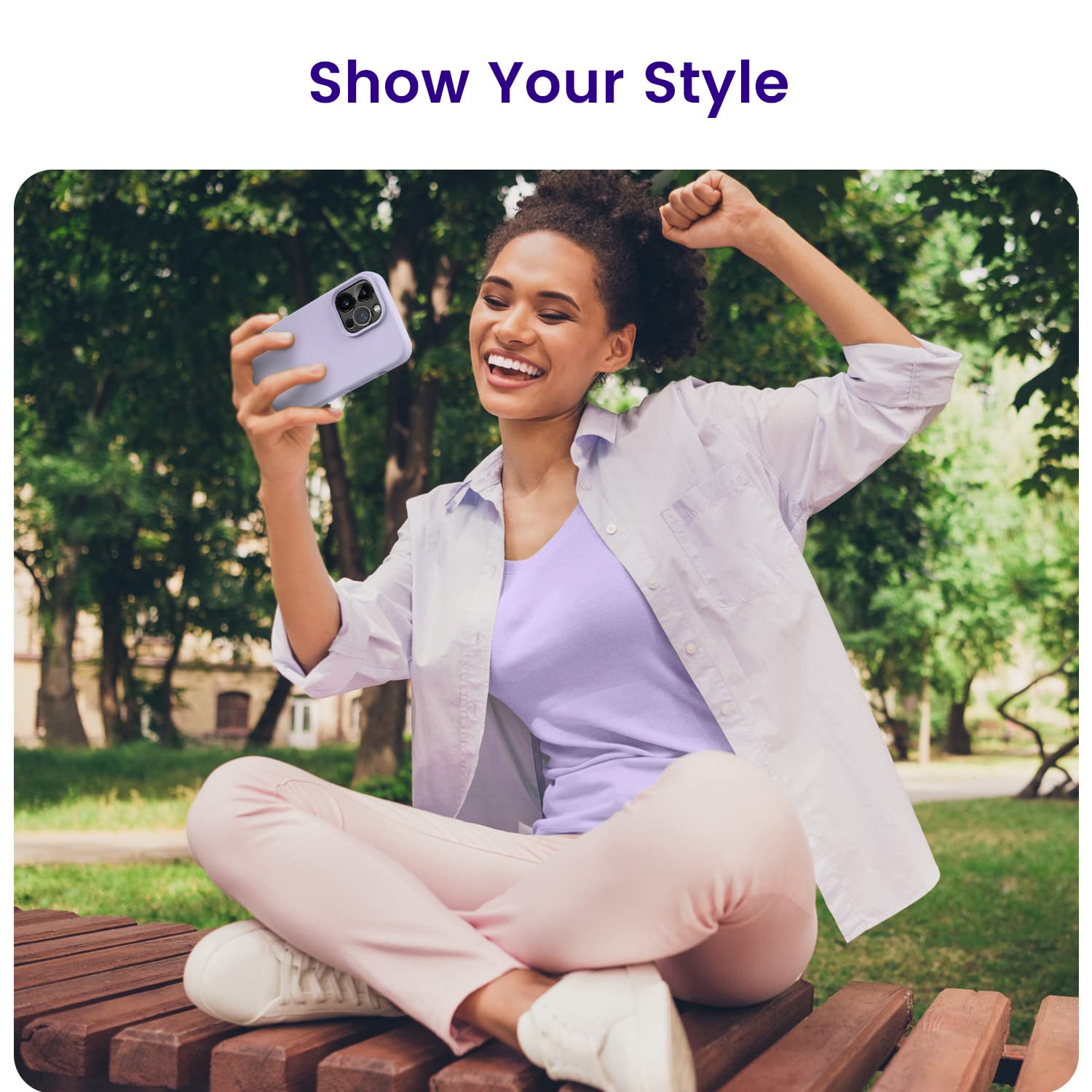 Otofly Designed For Iphone 14 Pro Max Case, Silicone Shockproof Slim Thin Phone Case For Iphone 14 Pro Max 6.7 Inch (Cloud Mauve