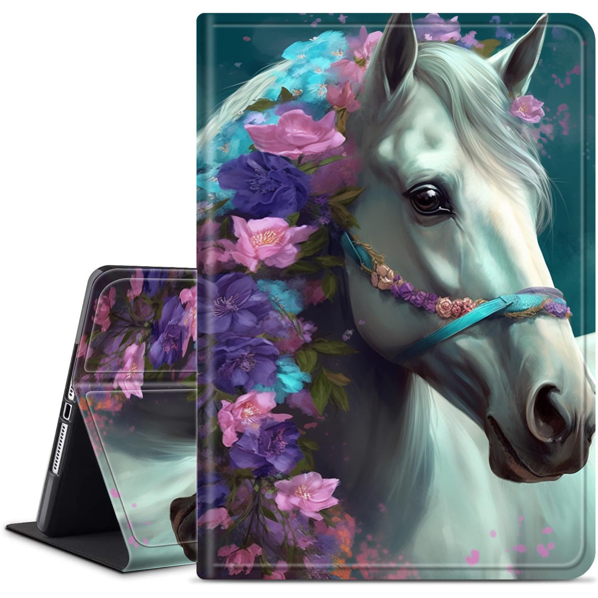 Wzcjdhmj For Microsoft Surface Pro 8 13 Inch 2021 Release Case,Slim Smart Shell Pu Leather Adjustable Stand Protective Cover Wit