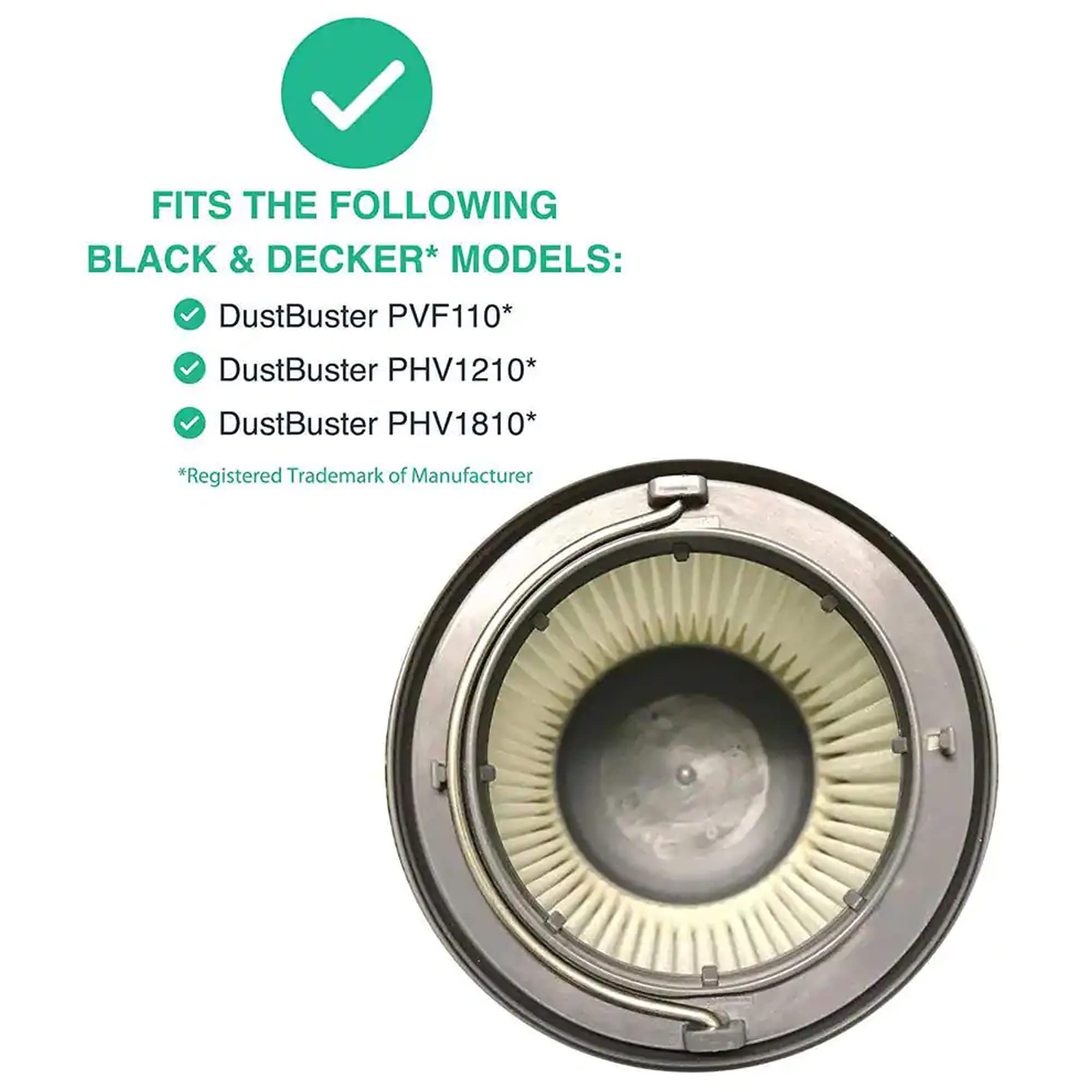 Black & Decker Pvf110 Replacement Filter, Pack Of 2