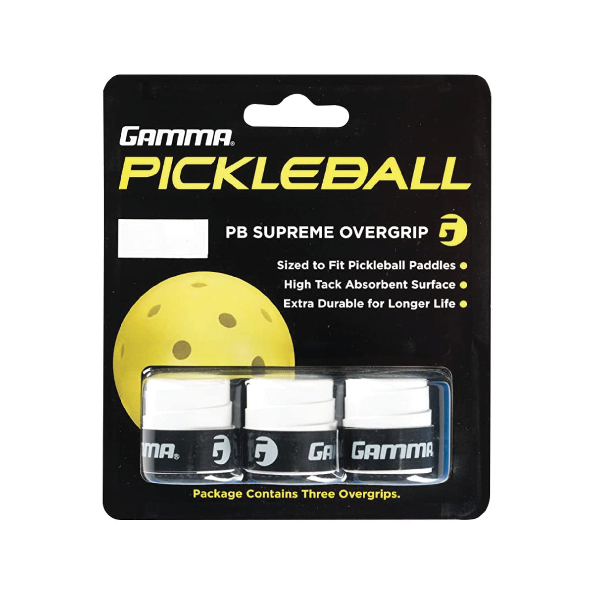 Gamma Sports Pickleball Supreme Overgrip, White