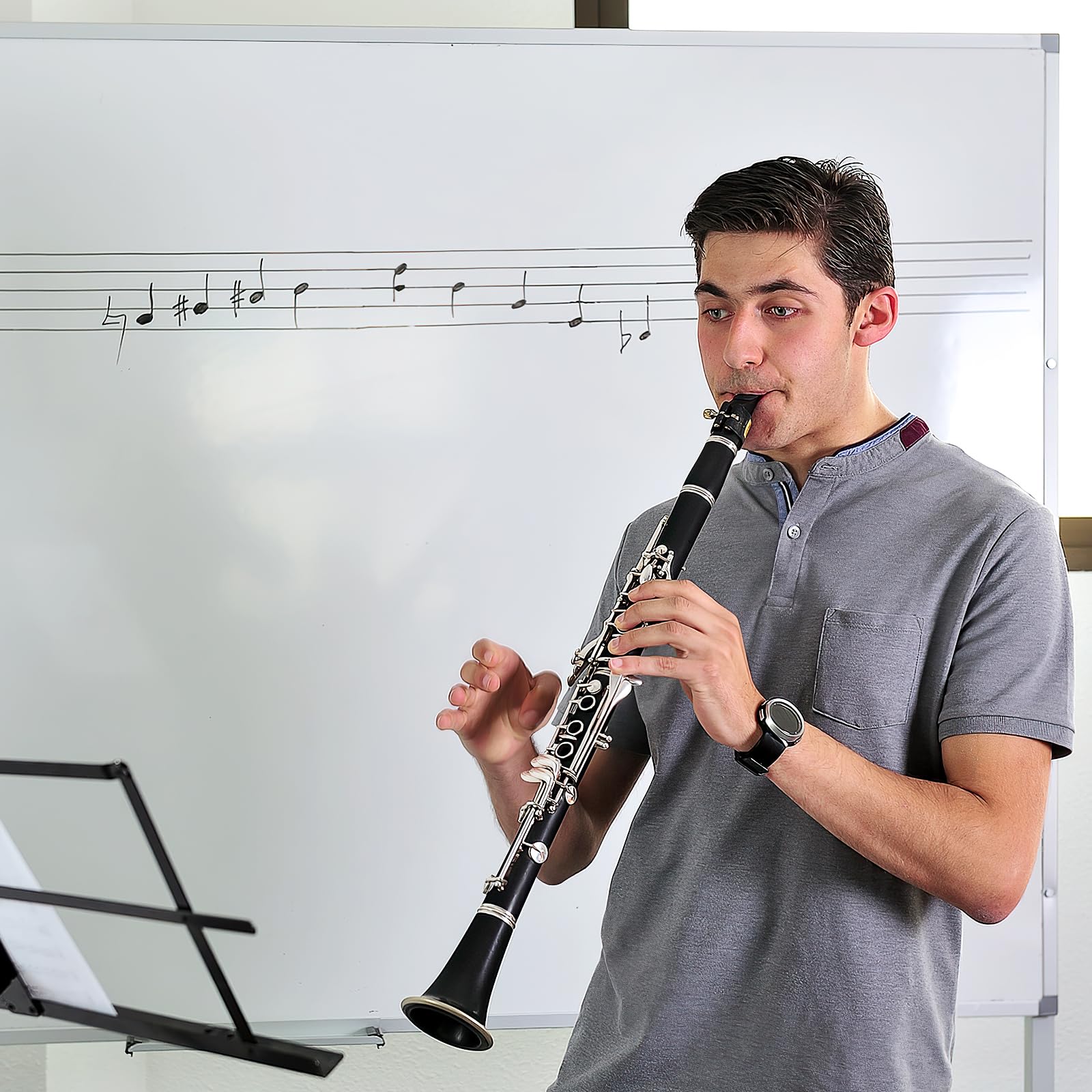 Clarinet Pipe Musical Instrument Barrel Clarinet Tube Tuning Tube Adjustable B Flat Clarinet Barrel Pitch Pipe Treble Pitch 58Mm