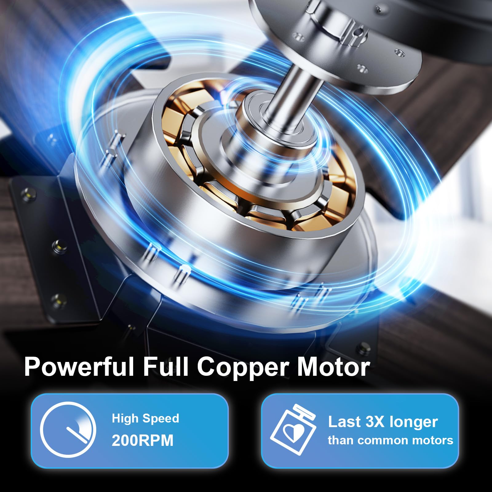 Tcl 52'' Ceiling Fan With Lights, Black Flush Mount Ceiling Fans, 5 Blades Low Profile Ceiling Fans, 6 Speeds Dc Reversible, Dim