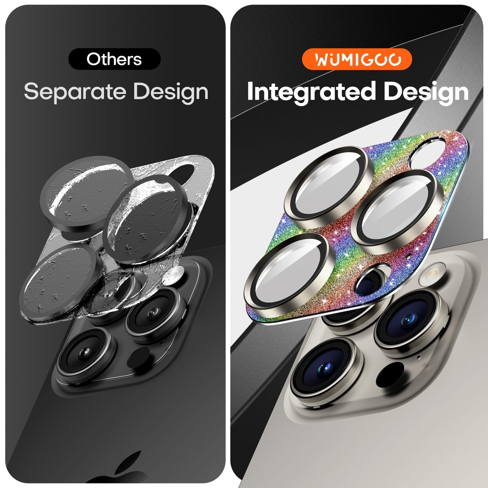 Wumigoo Camera Lens Protector For Iphone 16 Pro Max/16 Pro/Iphone 15 Pro Max/15 Pro/Iphone 14 Pro Max/14 Pro, Aluminum Alloy Sap