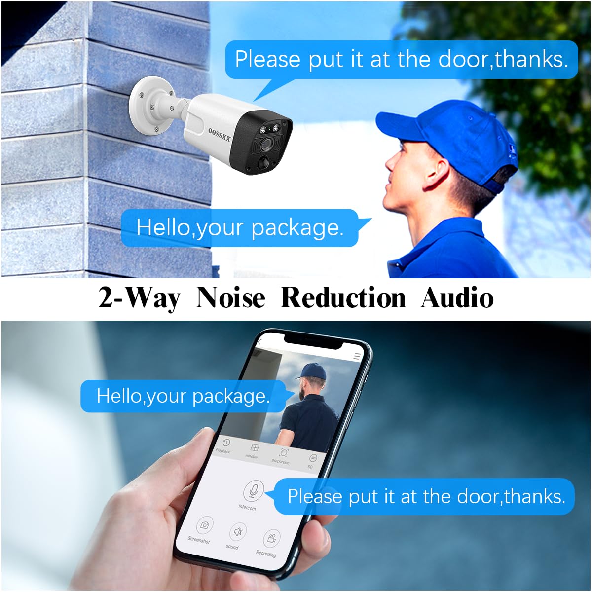 (90 Days Storage & 4K /8.0 Megapixel) 2 Way Audio 130� Ultra Wide Angle Outdoor Poe Security Camera System Home Security System Video Surveillance