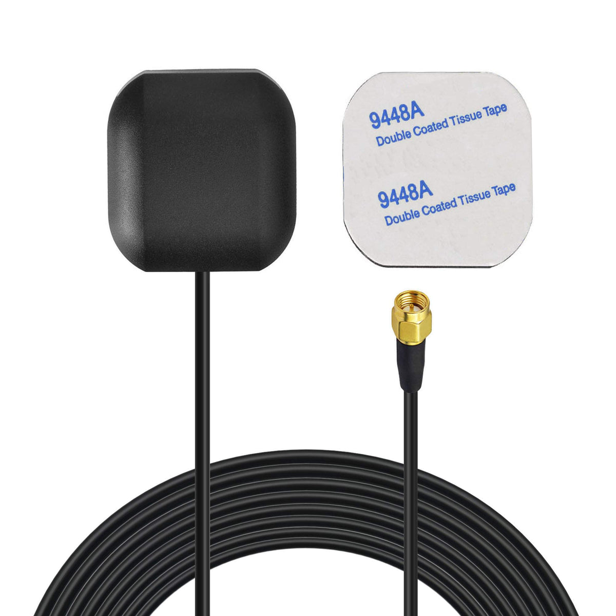 Bingfu Vehicle Waterproof Active GPS Navigation Antenna with SMA Male Connector for Car Stereo Head Unit GPS Navigation System Module Truck Marine Boat GPS Tracker Locator Real Time Tracking