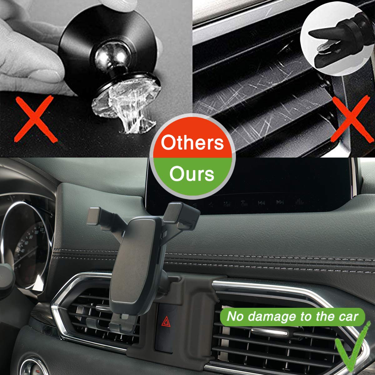 Ayada Phone Holder Compatible With Cx5, Phone Mount Upgrade Gravity Auto Lock Stable Easy To Install Accessories 2017 2018 2019