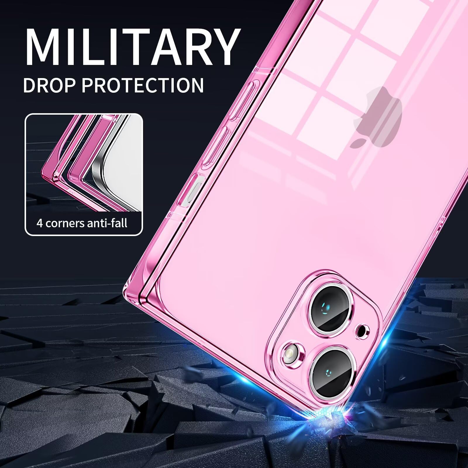 Tzomsze Case For Iphone 15 Case Clear,Camera Protection & Reinforced Corners Tpu Cushion,Slim Silicone Shockproof Case Cover For