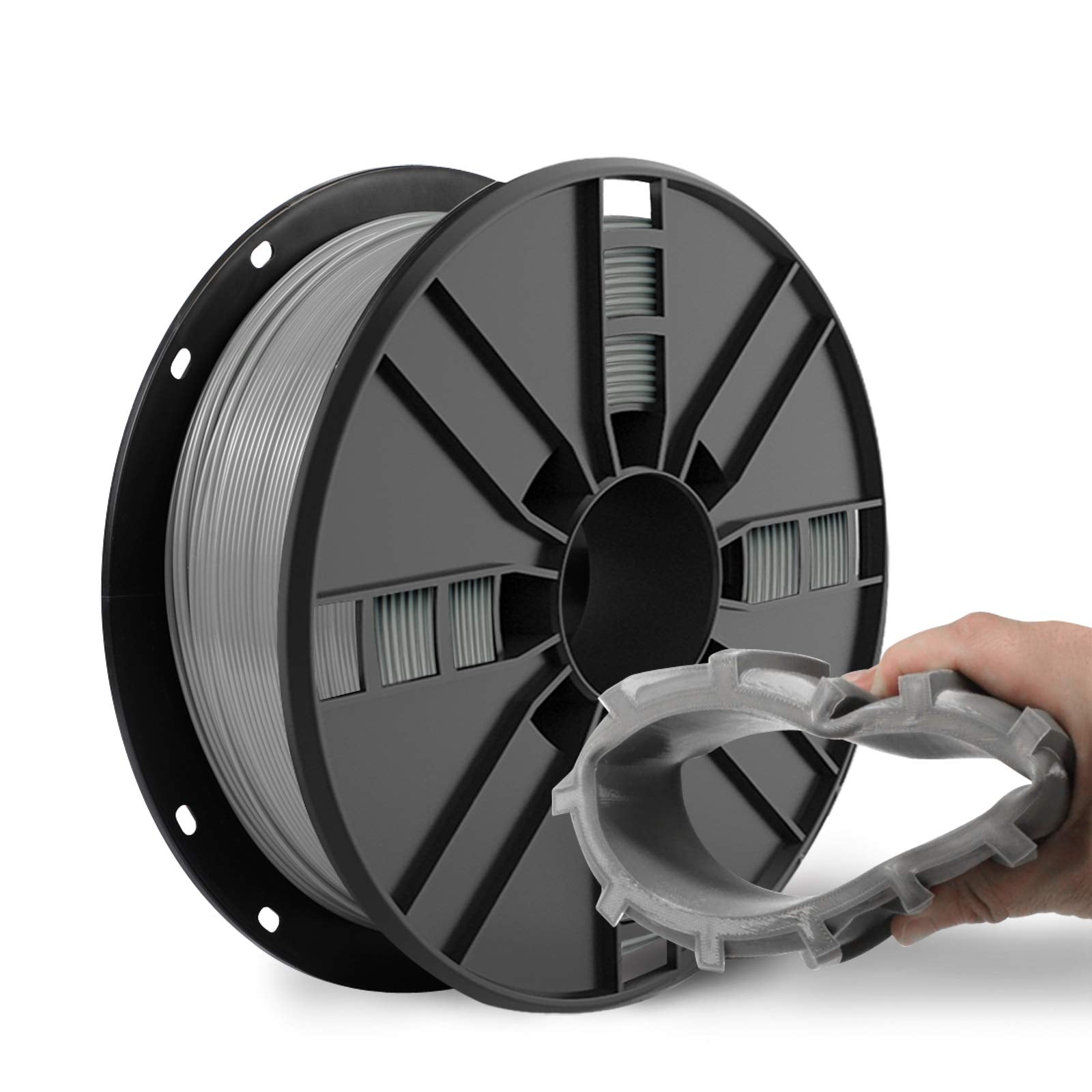 Novamaker Tpu Filament 1.75Mm, Grey Flexible Tpu 3D Printer Filament With 20G Cleaning Filament, 2.0Lbs Spool, Dimensional Accur