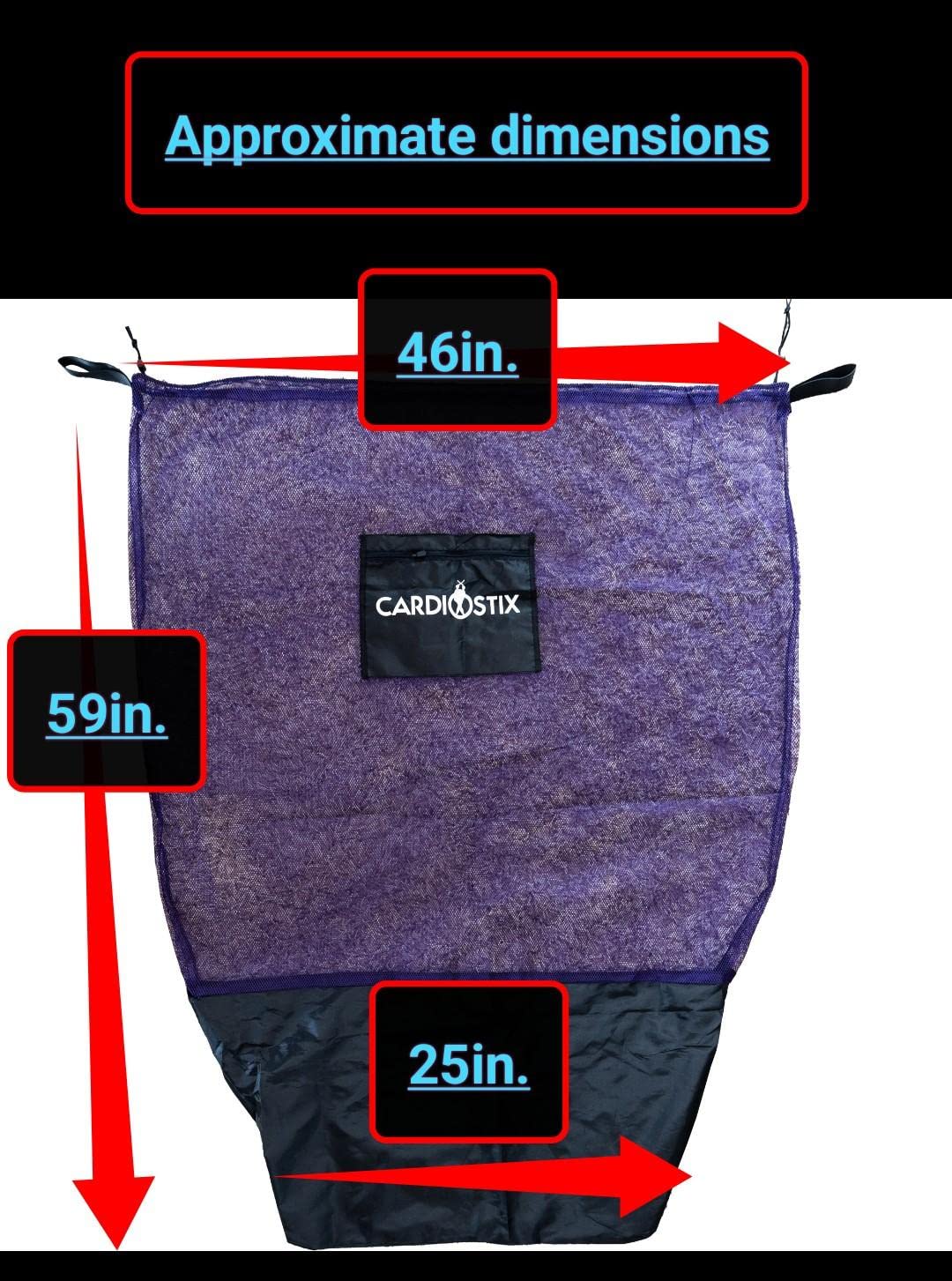 Cardiostix Bucket Ball Hauler For Cardio Drumming | Drumsticks, Premium Mesh, Fitness, Aerobic Class, Caddy, Pound, Exercises &