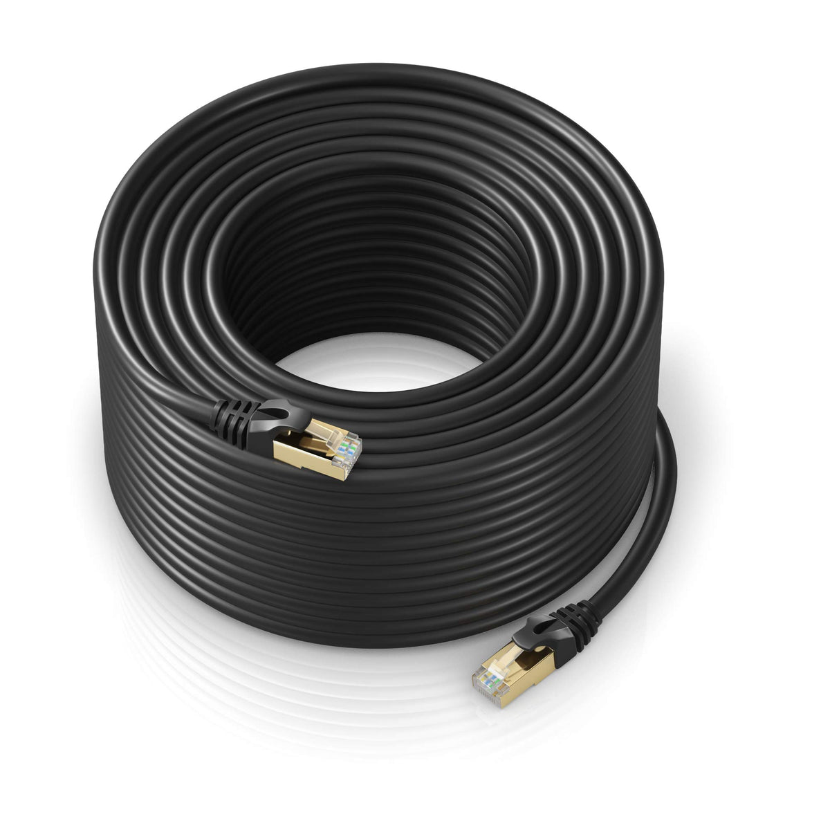 Cat 7 Ethernet Cable 250 Ft   High Speed Internet & Network Lan Patch Cable, Rj45 Connectors   250Ft / Black   Perfect For Gaming, Streaming, And More