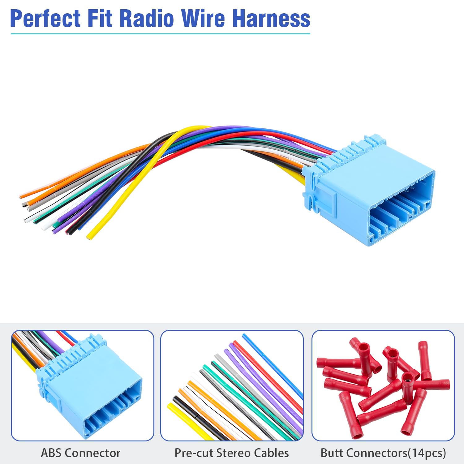 Jayubein Radio Wiring Harness Connector Compatible With Honda Accord Civic Crv Odyssey Element Pilot S2000 Ridgeline,20Pin Car S