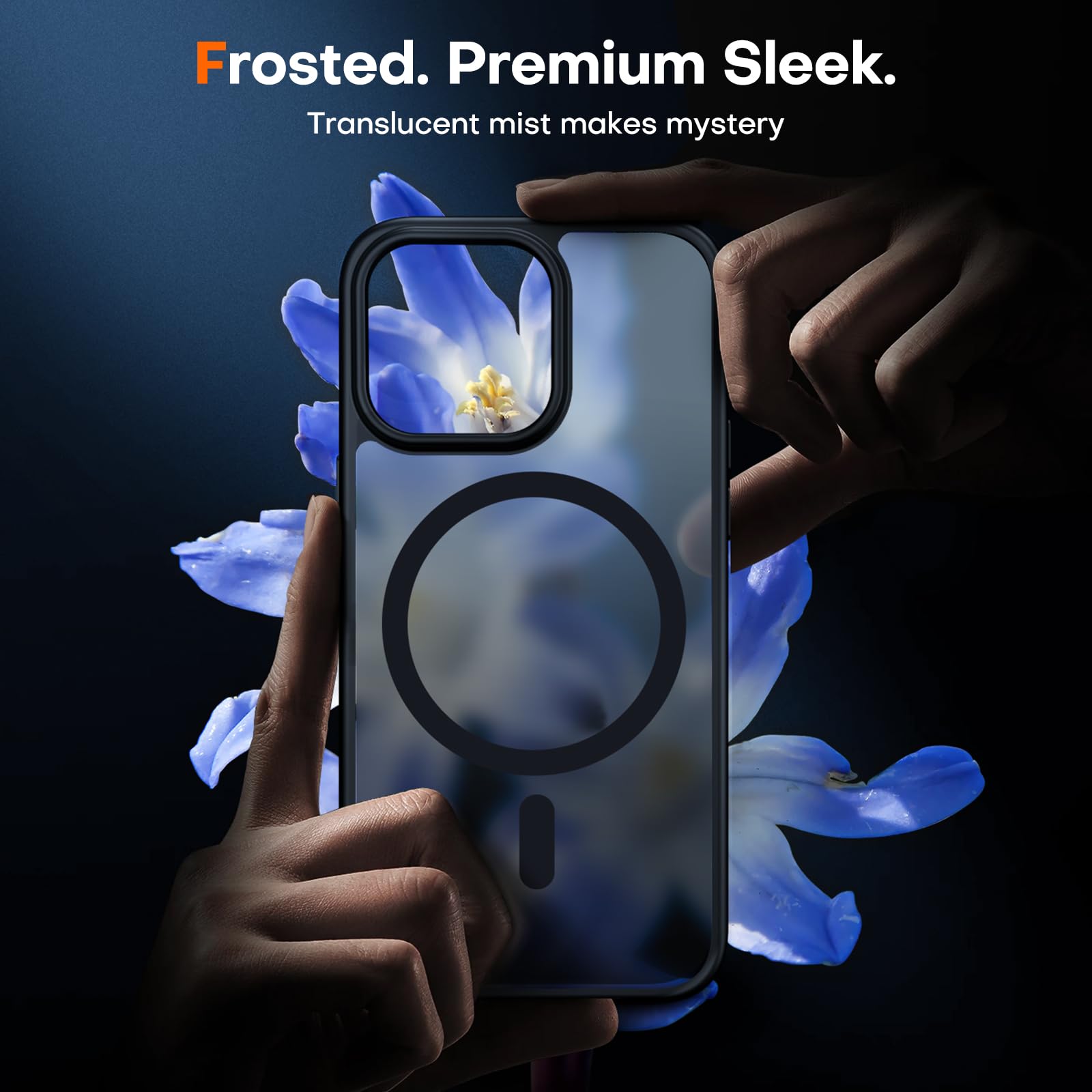 Tauri 5 In 1 For Iphone 15 Pro Max Case Magnetic Black, [Military Grade Drop Protection] Slim Shockproof Phone Lanyard Case 6.7