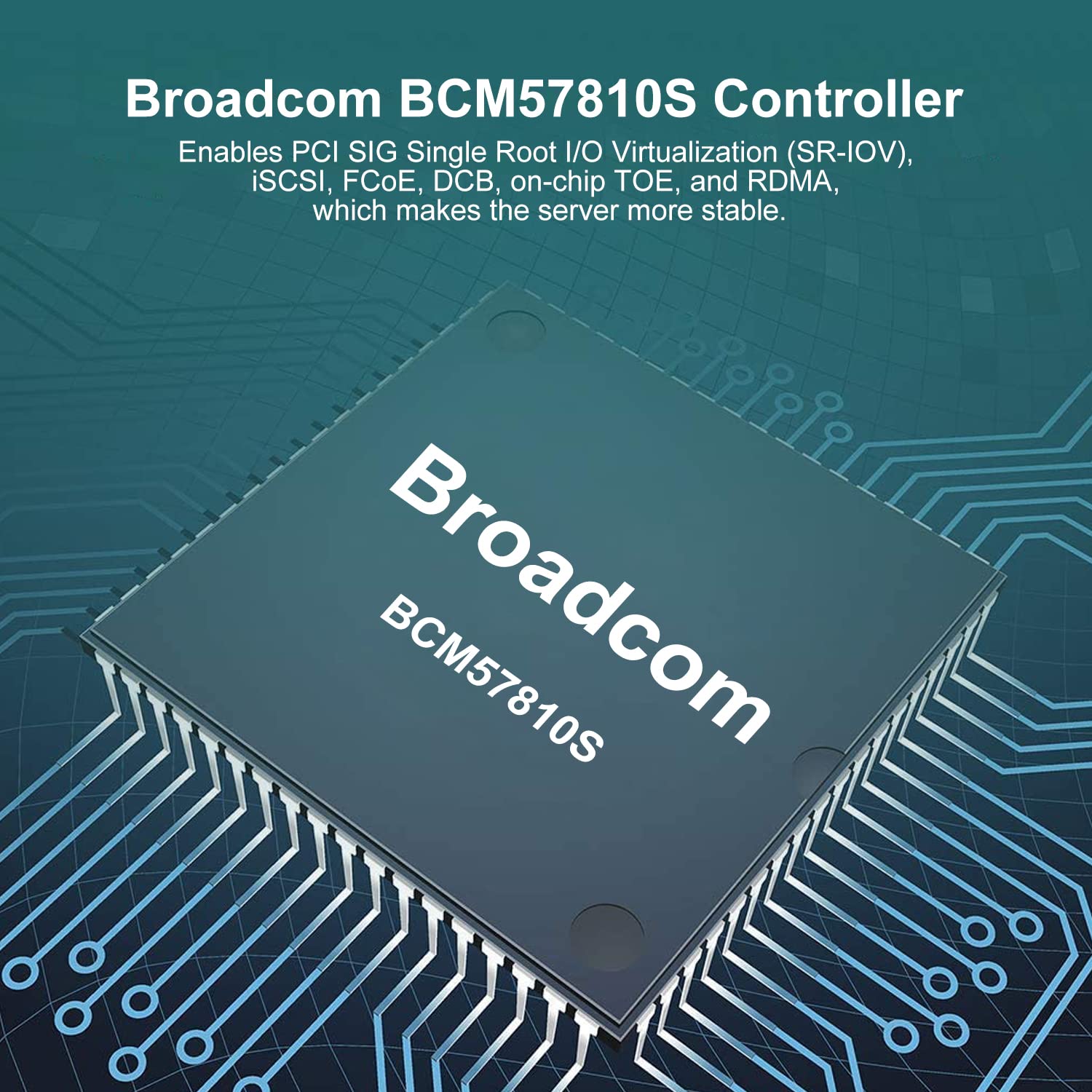 10Gb Dual Sfp+ Nic Pci E Network Card With Broadcom Bcm57810S Chip, Pci E X 8, Pci Express Lan Adapter Card Support Windows Serv