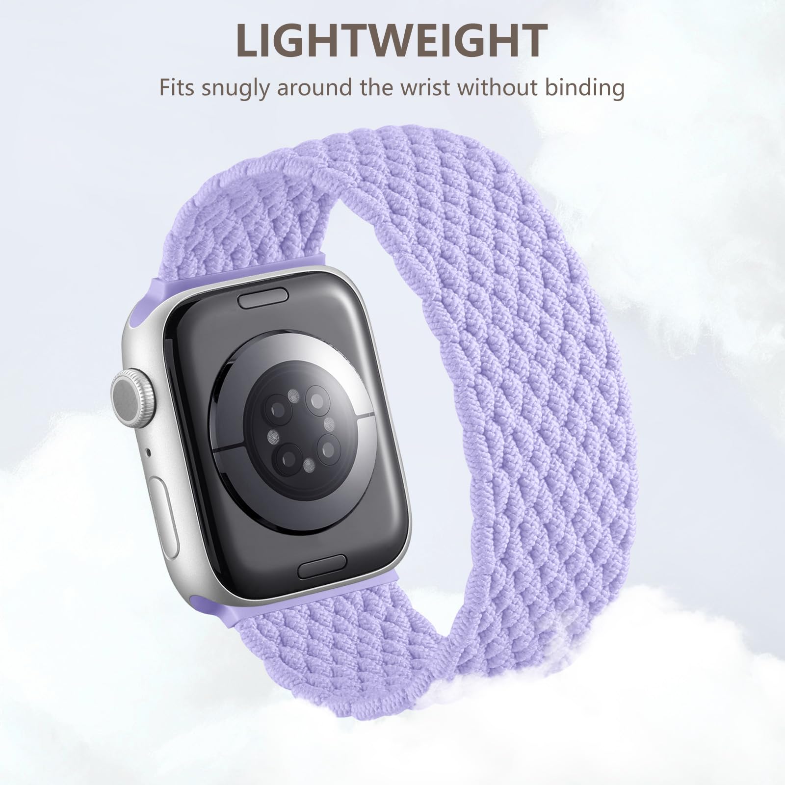 Zedoli Braided Solo Loop Compatible With Apple Watch Se Band 40Mm 38Mm 41Mm 42Mm Women, Adjustable Stretchy Nylon Solace Band El