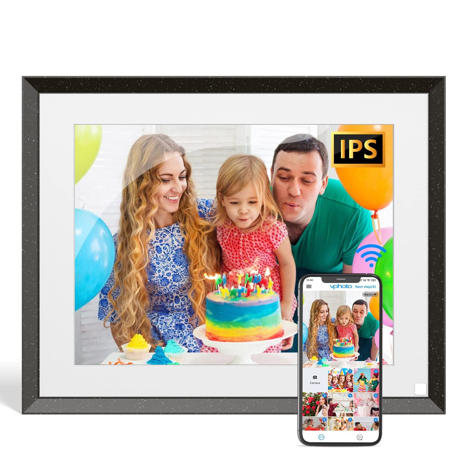 Wifi Digital Picture Frame 9.7 Inch Digital Photo   Wifi Smart Digital Frame With Touch Screen, 32Gb Memory, Motion Sensor, Send