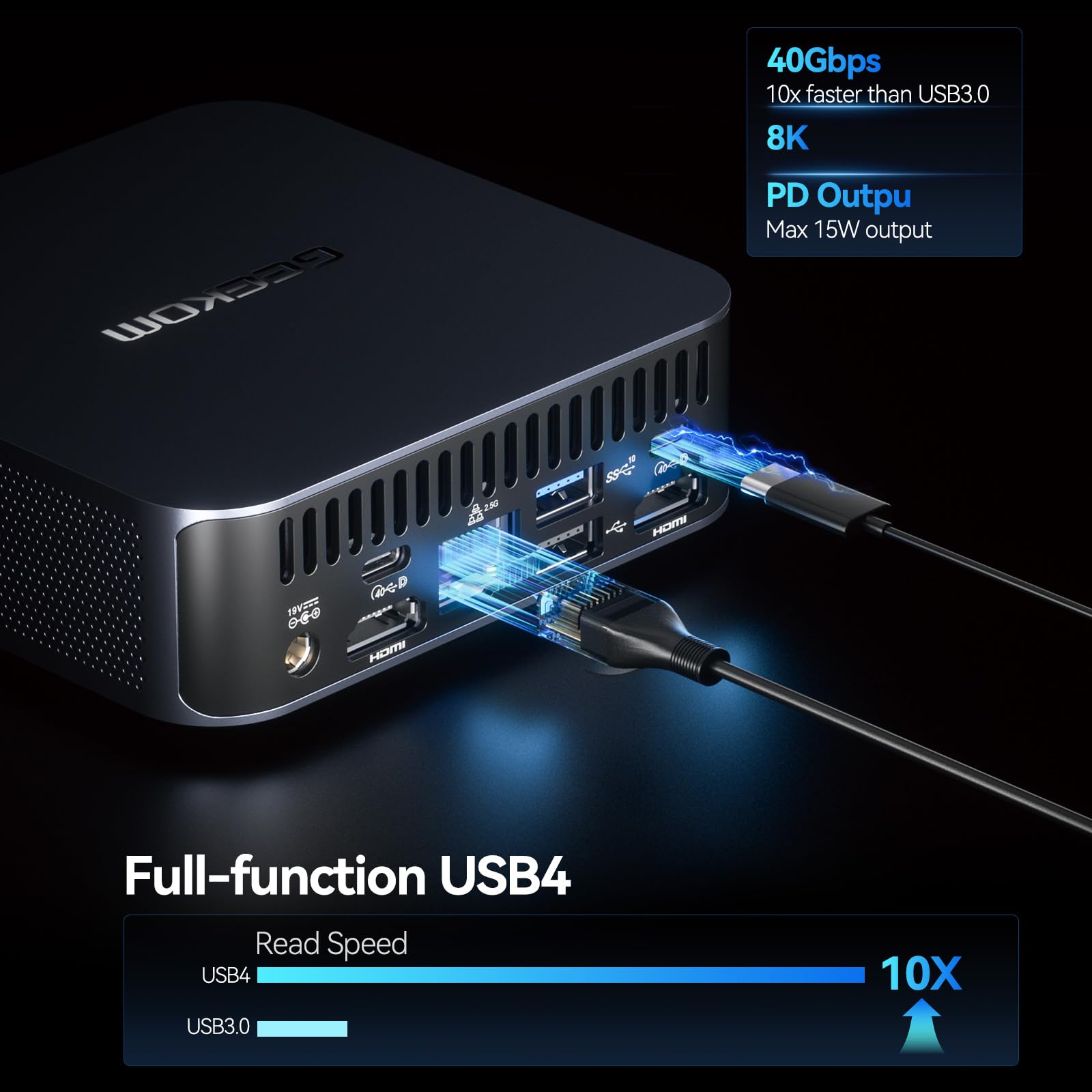 Geekom Mini Pc Gt12 Pro   12Th Gen Intel I9 12900H Nuc12 Mini Computers(14 C/20T Up To 5Ghz) 32Gb Ddr4/1Tb Pcie Gen 4 Ssd Window