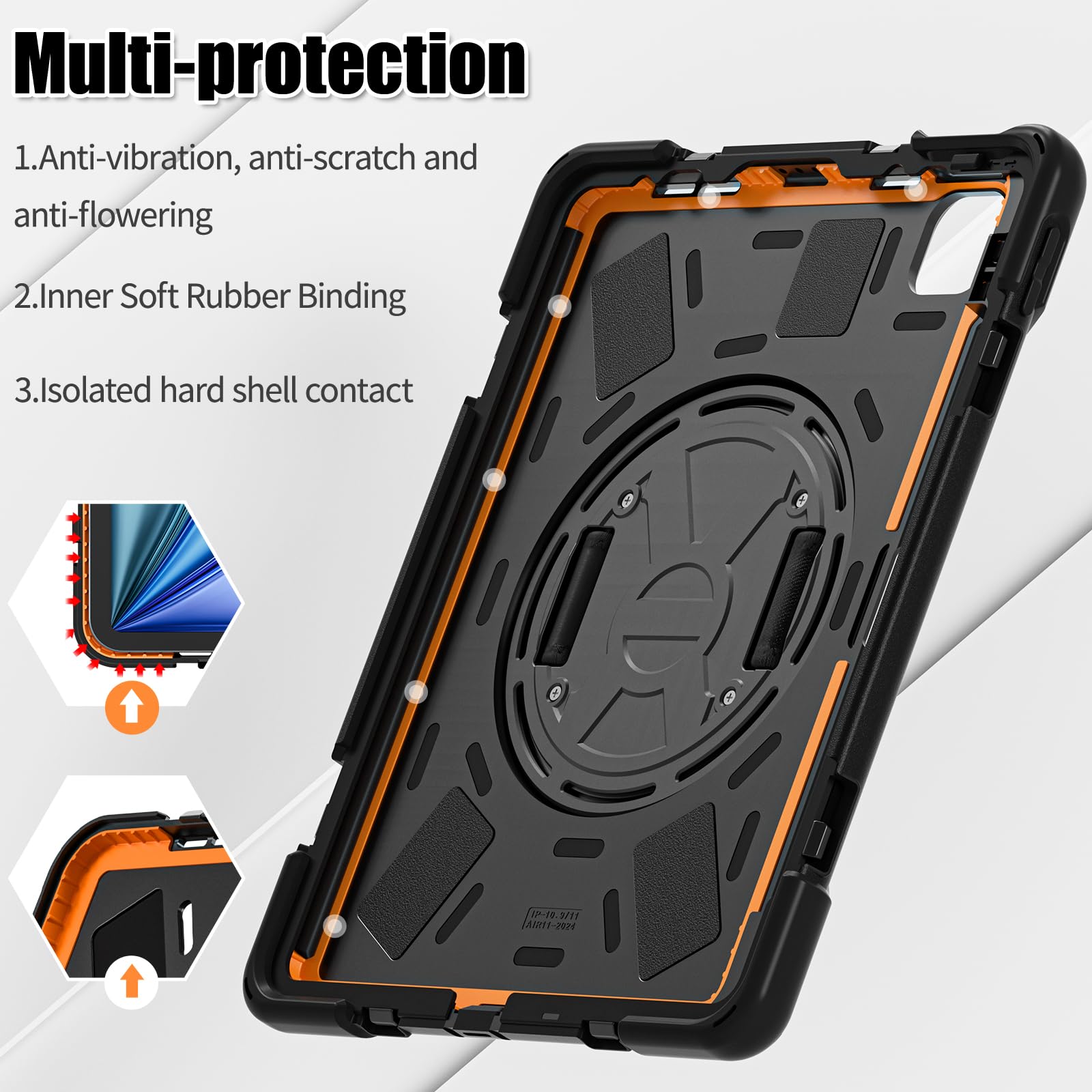 Tsqqst For Ipad Air 11 Inch Case M2 2024 6Th Generation W/Screen Protector, Ipad Air 5Th/4Th Gen Case 10.9'', Ipad Pro 11'' Old