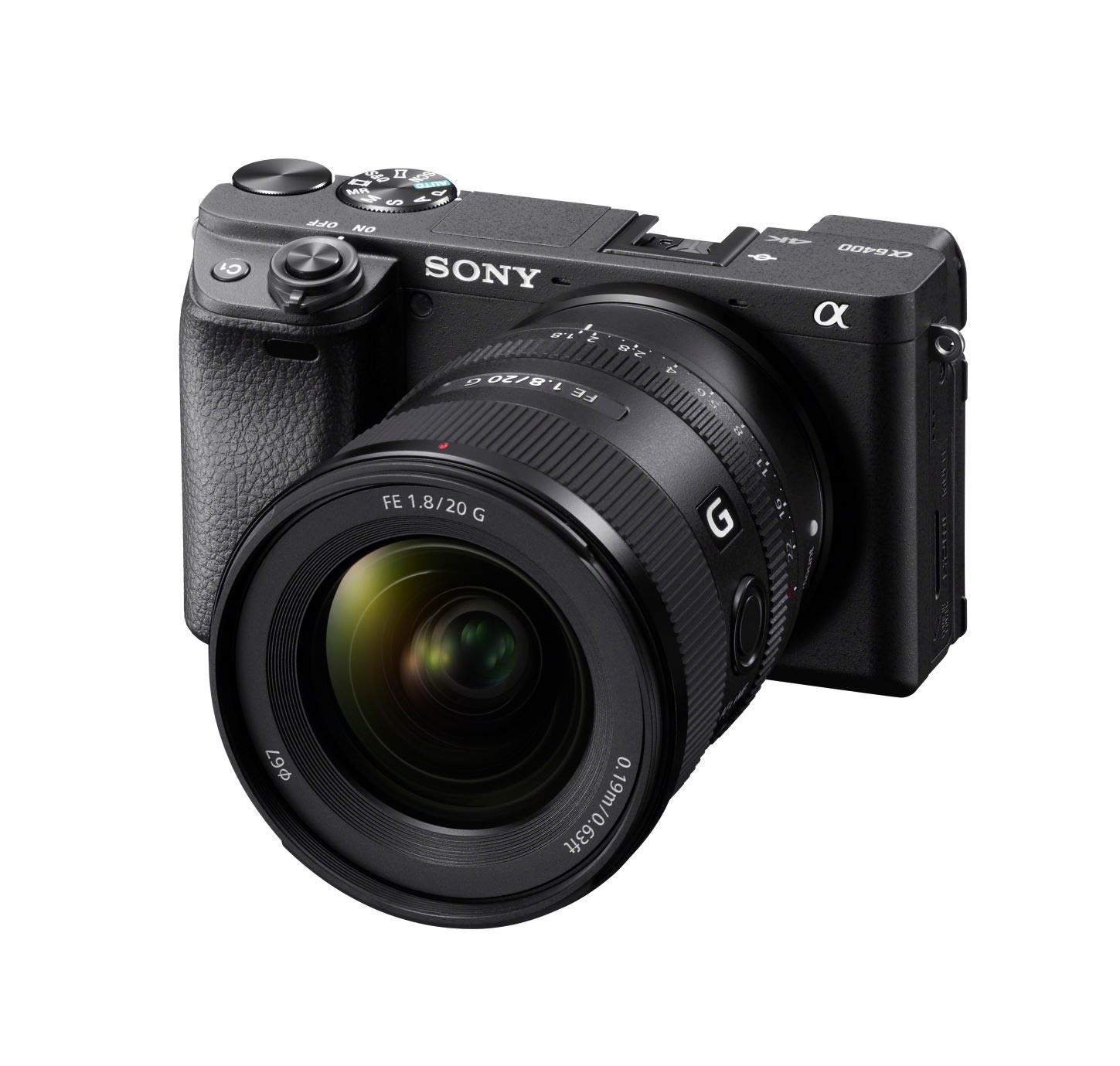 Sony FE 20mm F1.8 G Full Frame Large Aperture Ultra Wide Prime Angle G Lens, Model: SEL20F18G,Black