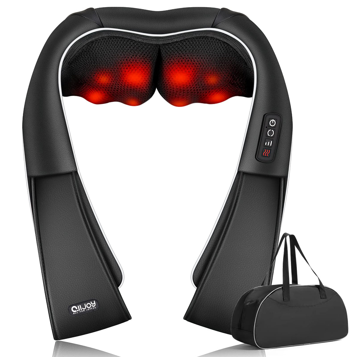 Shiatsu Back And Neck Massager With Heat, Electric Deep Tissue 3D Kneading Massage Pillow For Shoulder, Legs, Foot And Body, Rel