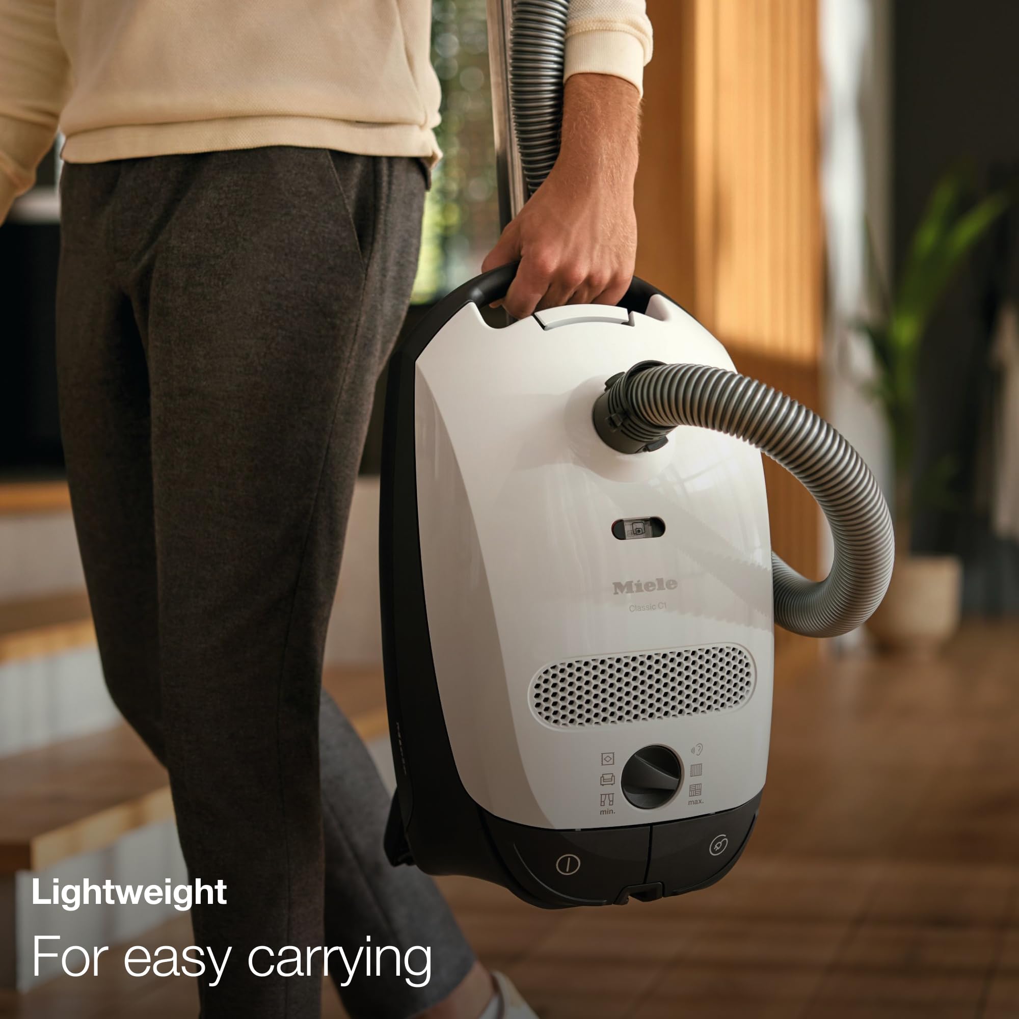 Miele Classic C1 Turbo Team Bagged Canister Vacuum, Tech Blue   Portable, Household