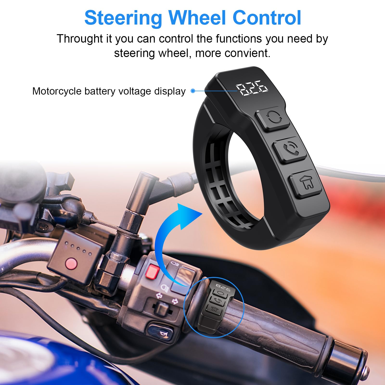 Tenbaba Portable Motorcycle Dash Cam, Motorcycle Wireless Apple Carplay & Android Auto, Hd Dual 1080P Dash Camera, Motorcycle Dv