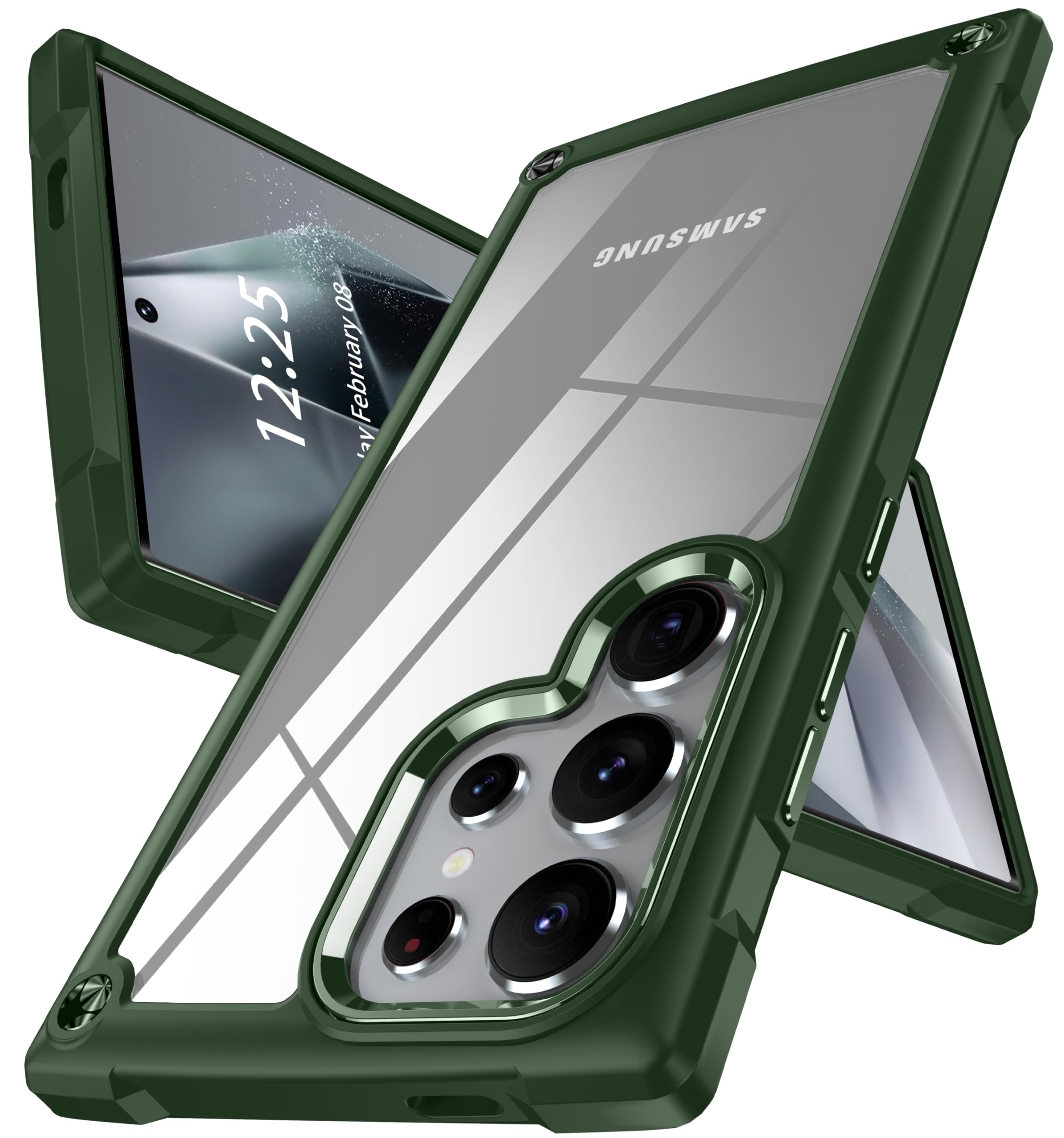 Oterkin For Samsung Galaxy S24 Ultra Case Clear, [20X Anti Yellowing] S24 Ultra Case With [Built In 4 Airbags][10Ft Military Gra