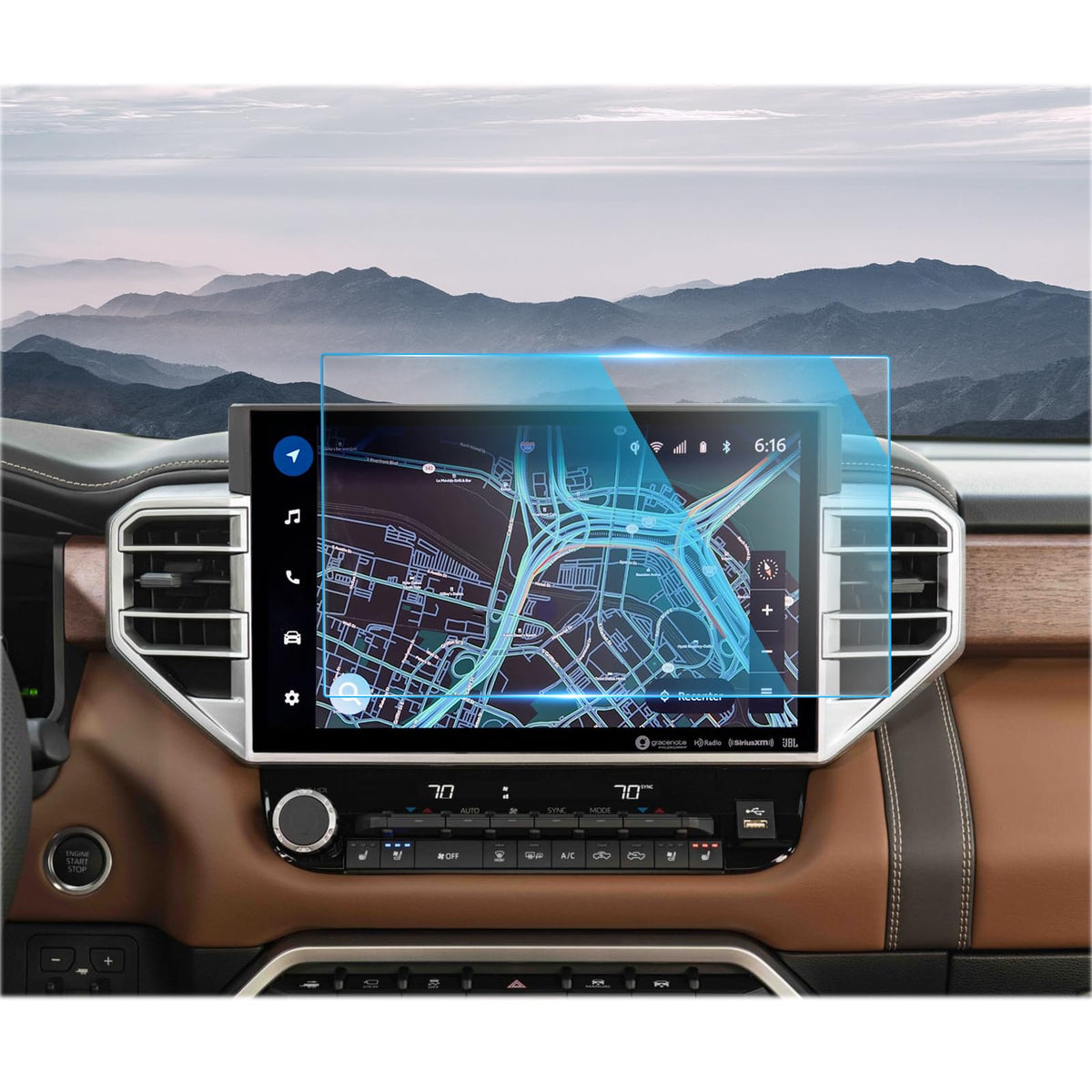 Cdefg For 2022 2023 2024 2025 Toyota Tundra Sequoia Screen Protector For Tundra/Sequoia Accessories Sr5 Limited Platinum Trd Pro 1794 Edition Capstone 14' Tempered Glass