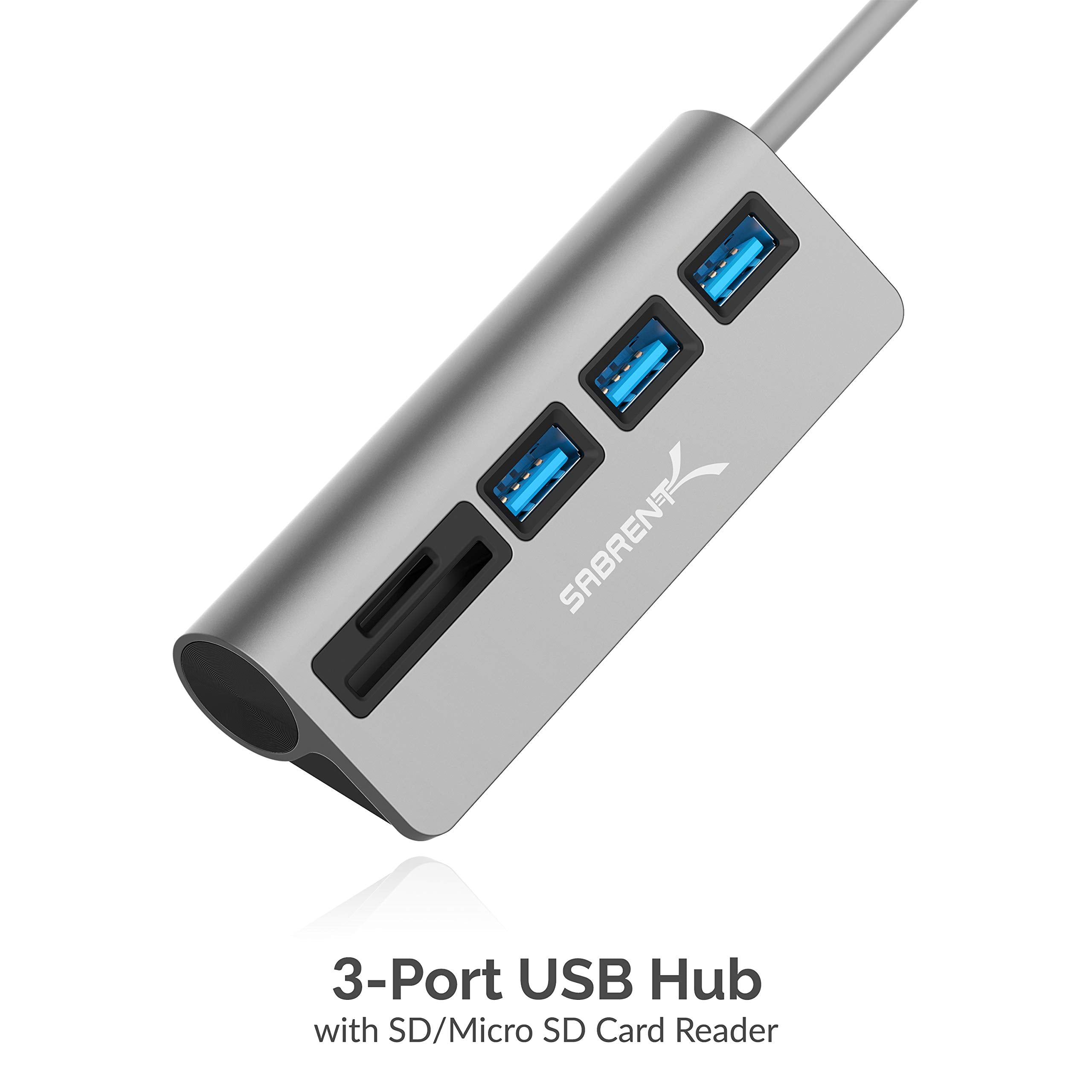 Sabrent Usb C 3.0 Hub, 5 In 1 Usb Sd Card Reader, Sd & Tf Dual Slot + 3 Usb 3.0 Hub Portable Compatible With Macbook, Mac Pro/Mi