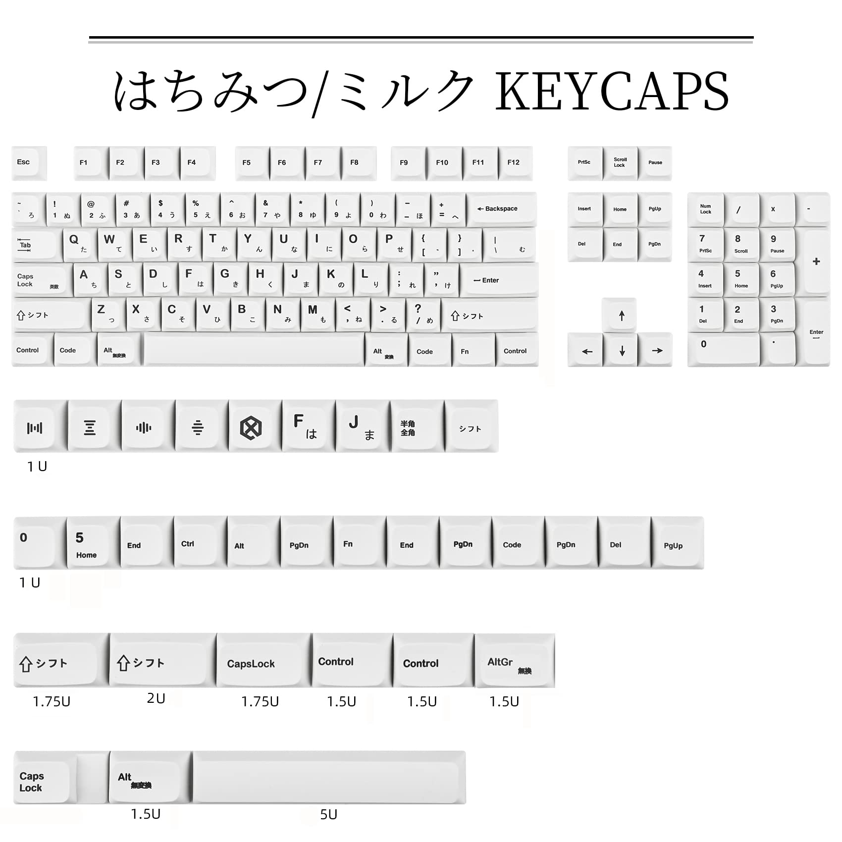 Guffercty Kred Gtsp 135 Key Japanese White Keycaps 65 Percent Xda Keycap Set For 60 Percent Tkl Keyboard For Cherry Mx Gateron K