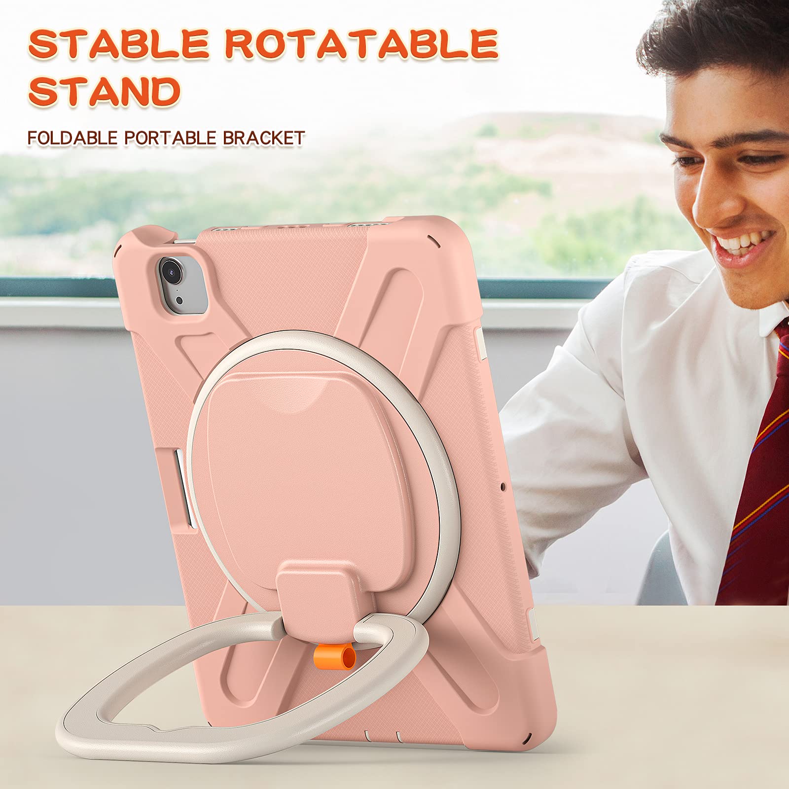 Meegoodo Case For Ipad Pro M2 12.9 Case 6Th/5Th/4Th/3Rd Generation 2022 2021 2020 2018, Tablet Cover With Pencil Holder/Rotating